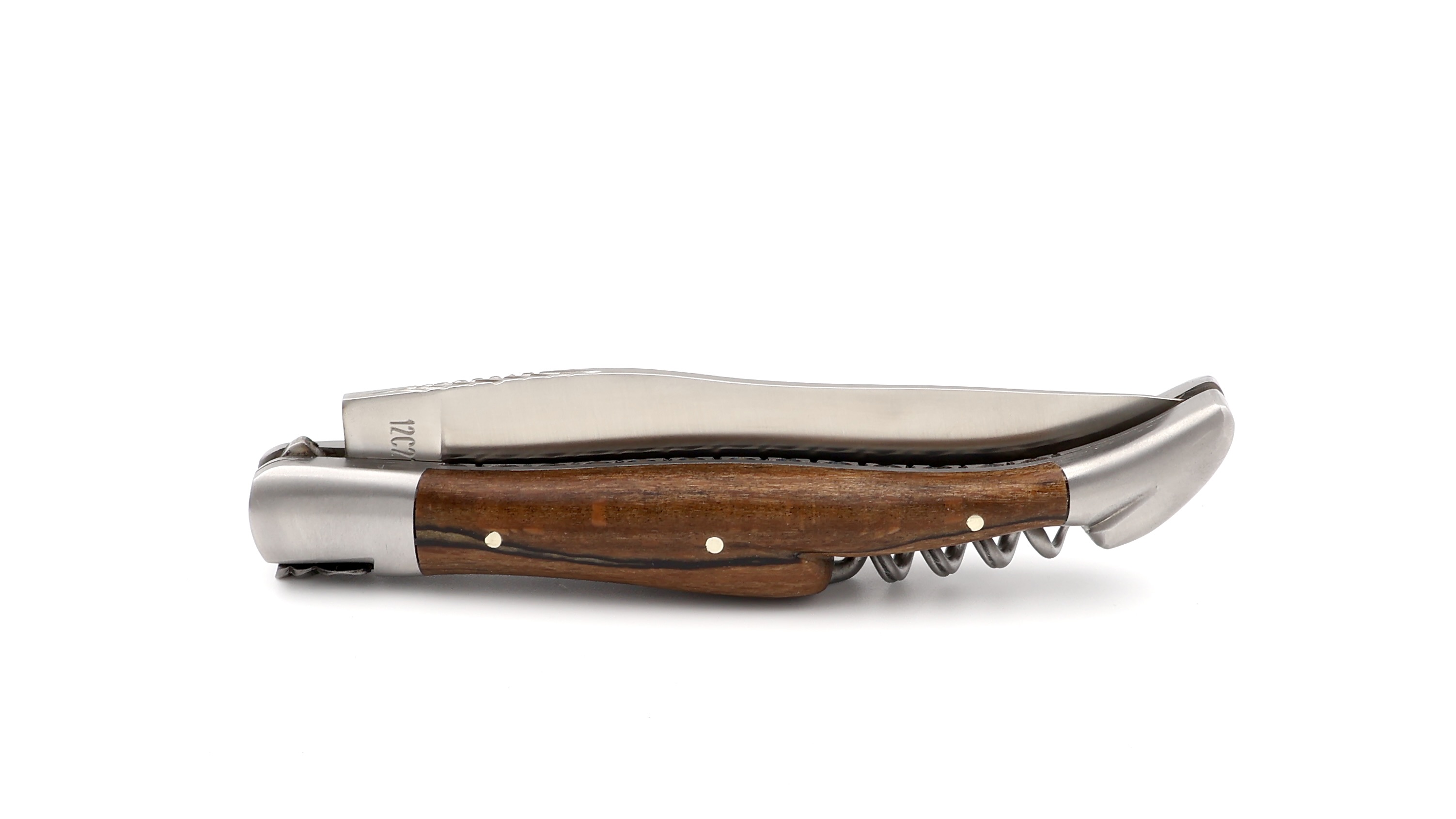Laguiole en Aubrac Aubrac Holz mit Korkenzieher Doppelplatine 12 cm 