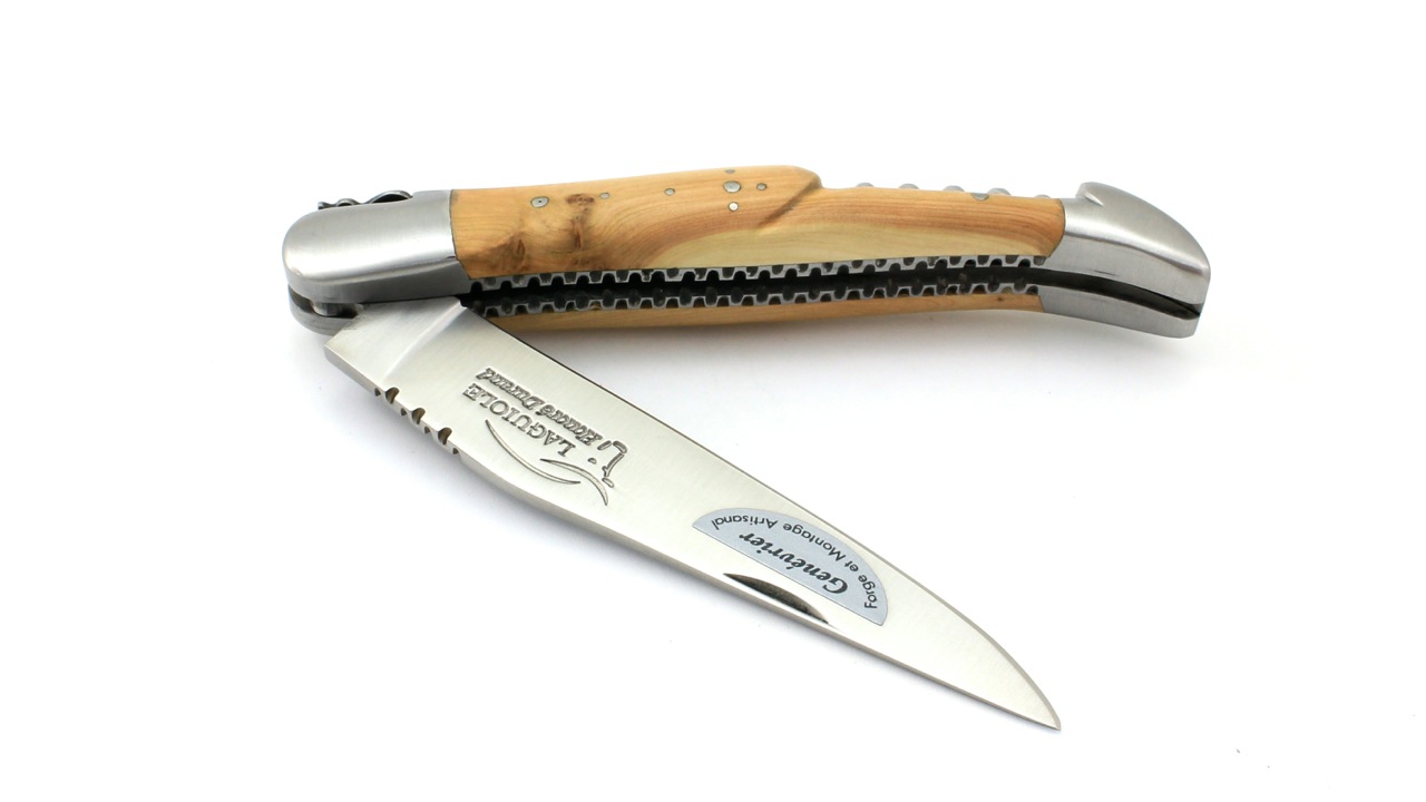 IMG_8945 Honoré Durand  Laguiole Doppelplatine Wacholder Korkenzieher 12 cm