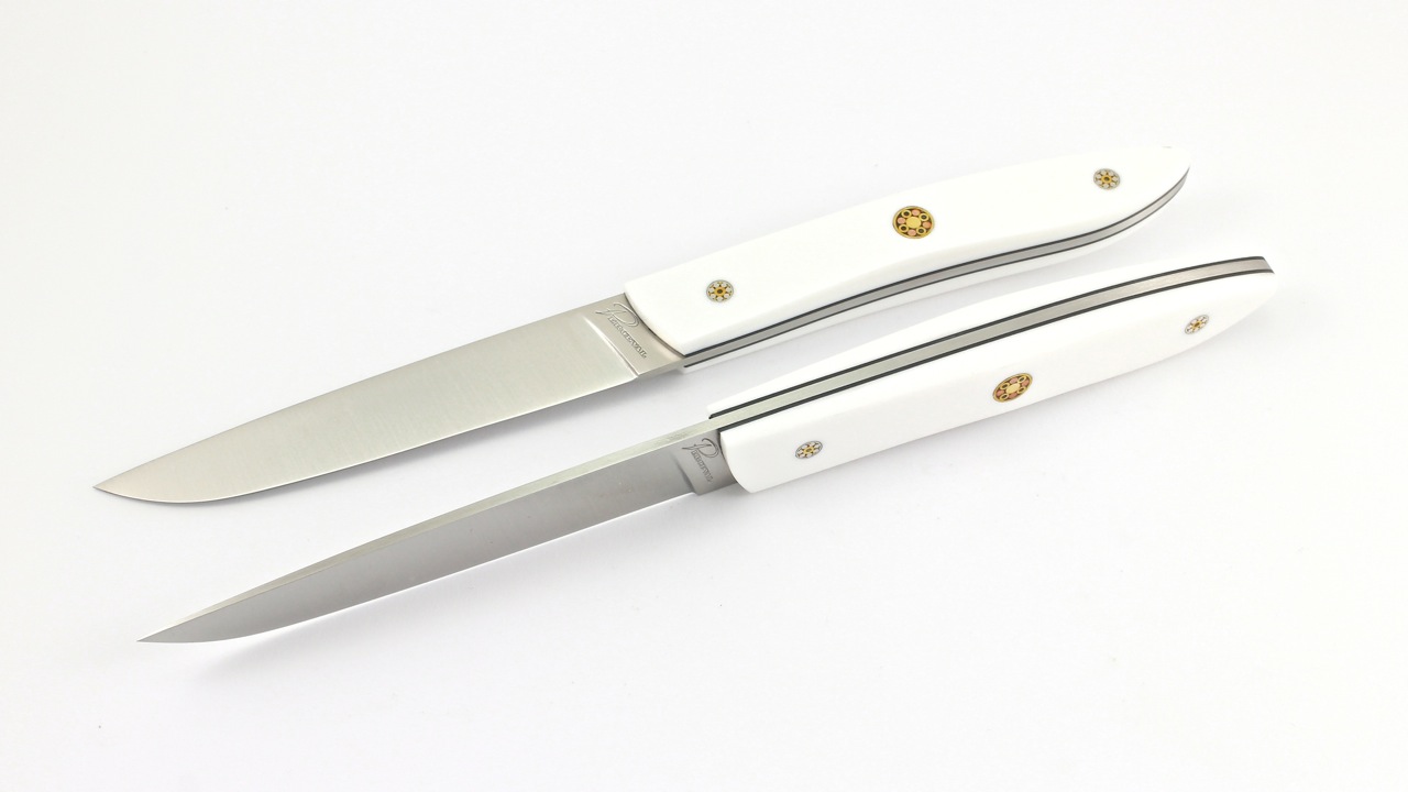 PERCEVAL Adret Steak knives Set of 2 corian white