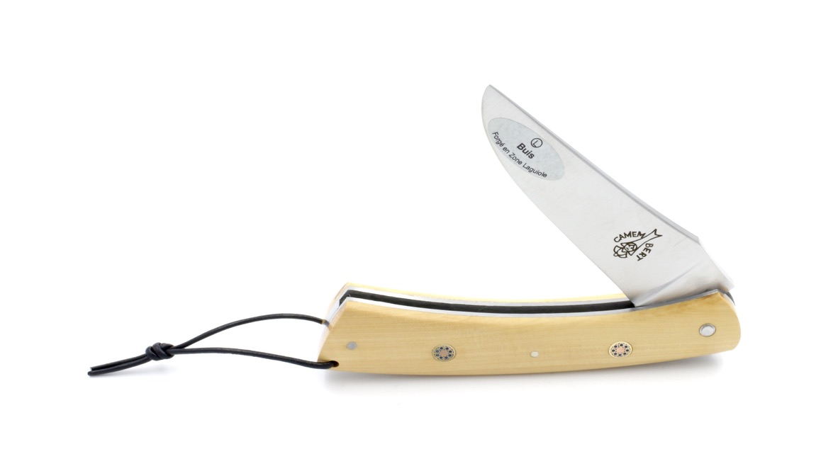 Laguiole en Aubrac CAMEMBERT knife boxwood mosaik pins