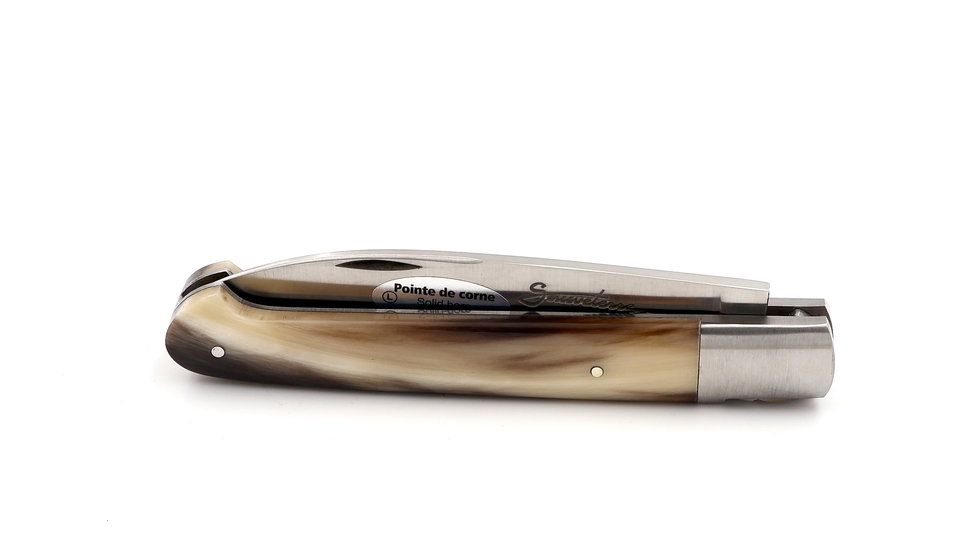 Sauveterre knife chiseled horn tip