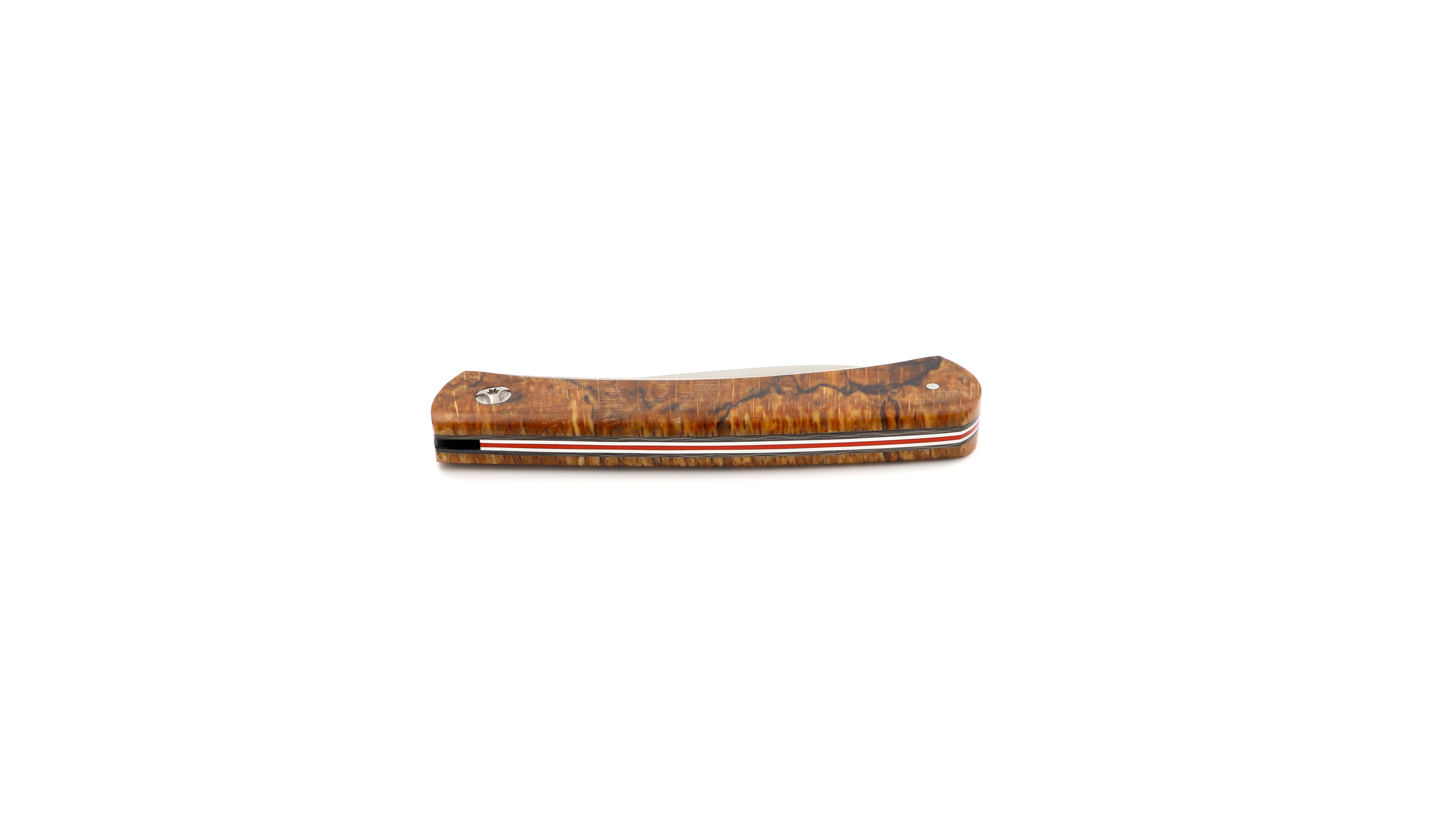 Roland LANNIER Spring Heeled Jack Taschenmesser gestockte Buche