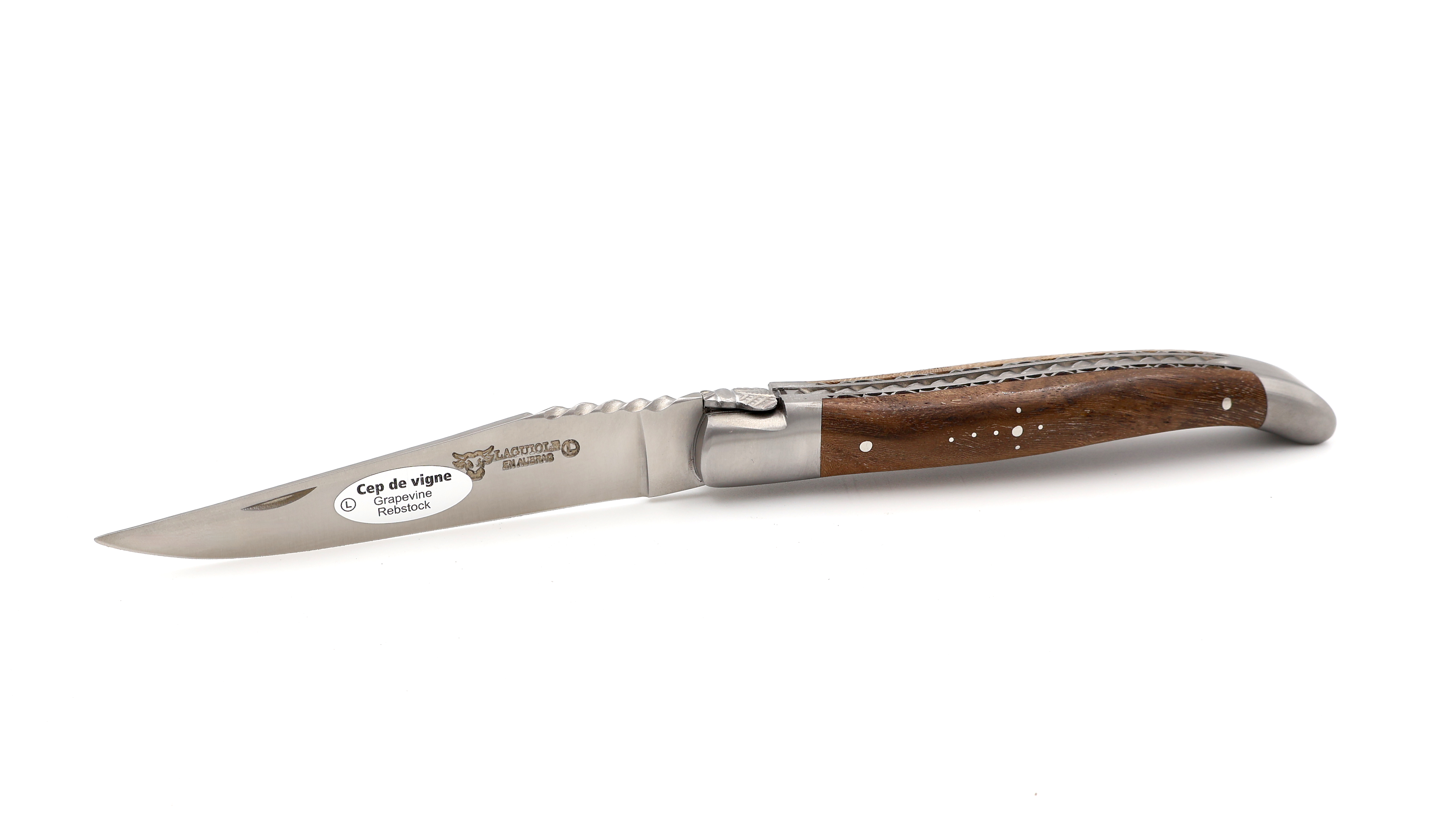 Laguiole en Aubrac Weinstock Spiralfeder Doppelplatine 12 cm