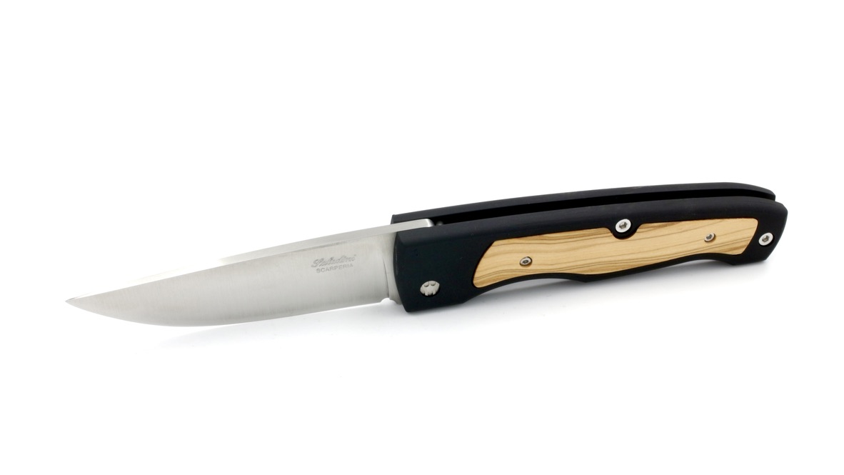 56DA56A8-7F52-41DE-A8E2-CC1825BADEAD_1_105_c Saladini Jagdtaschenmesser Aluminium Griffeinlage Olivenholz