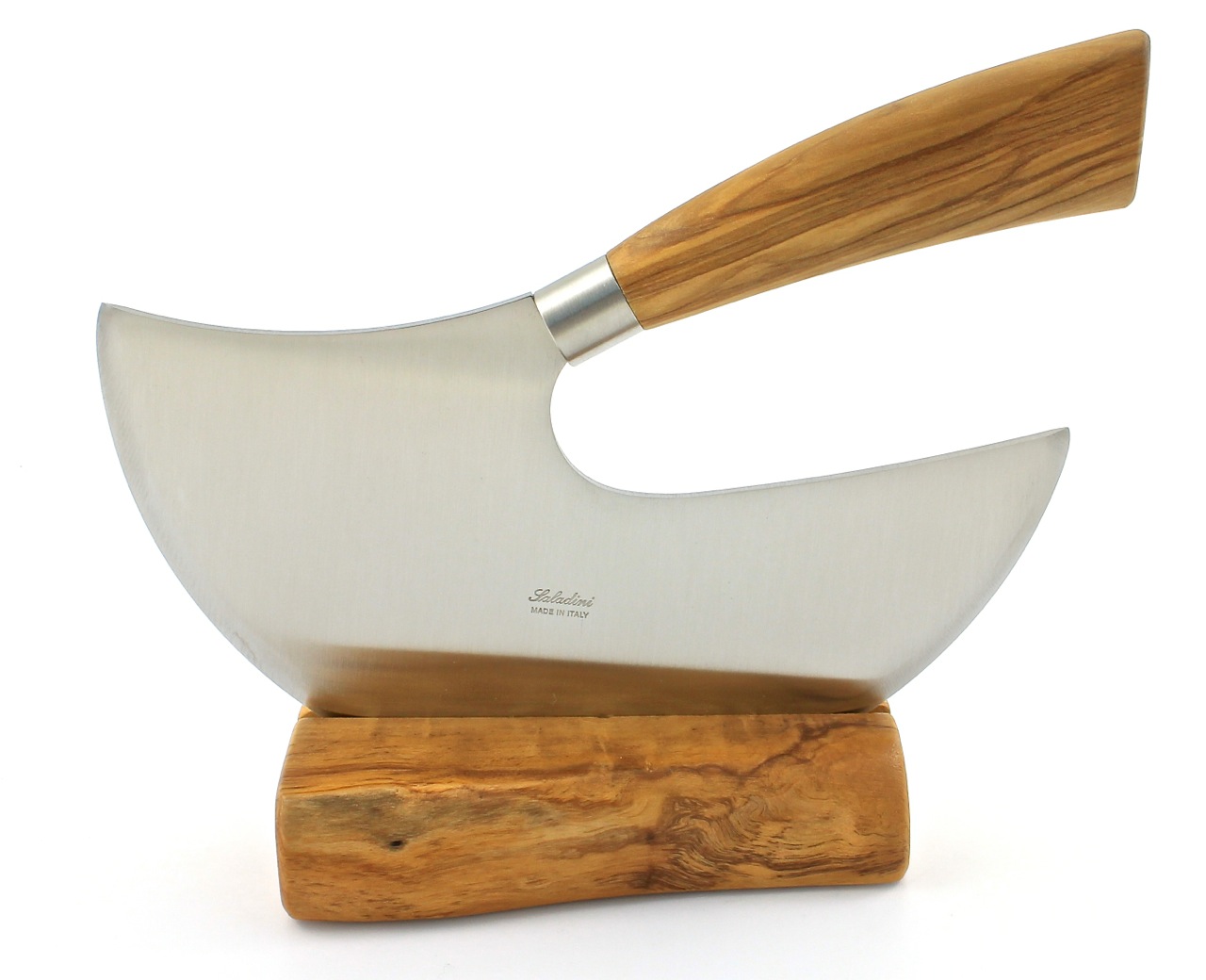 Saladini Selleio Wiegemesser mit Ständer Olive