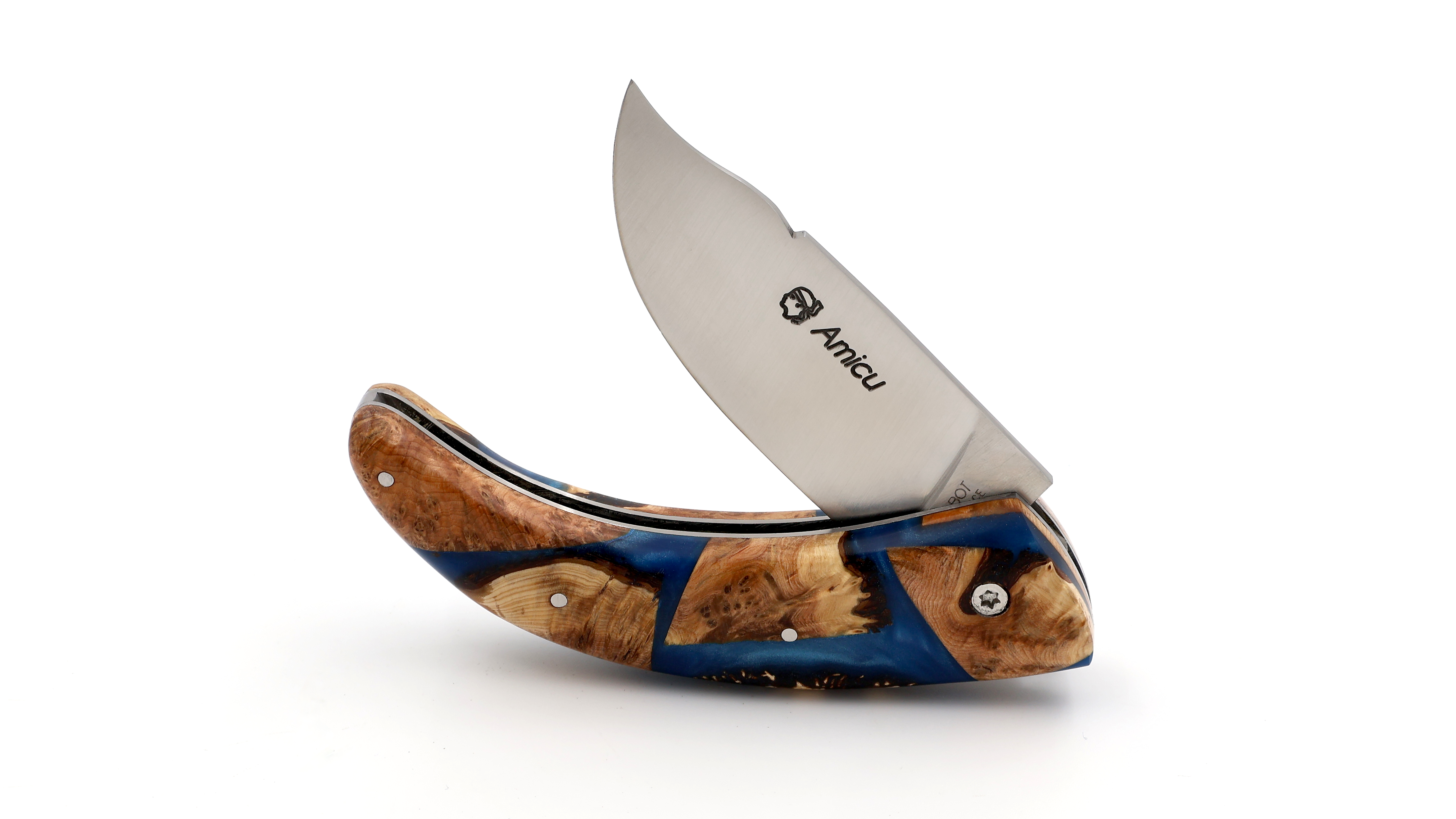 AU SABOT AMICU HYBRID korsisches Hirtenmesser Wacholder Wurzelholz 11 cm