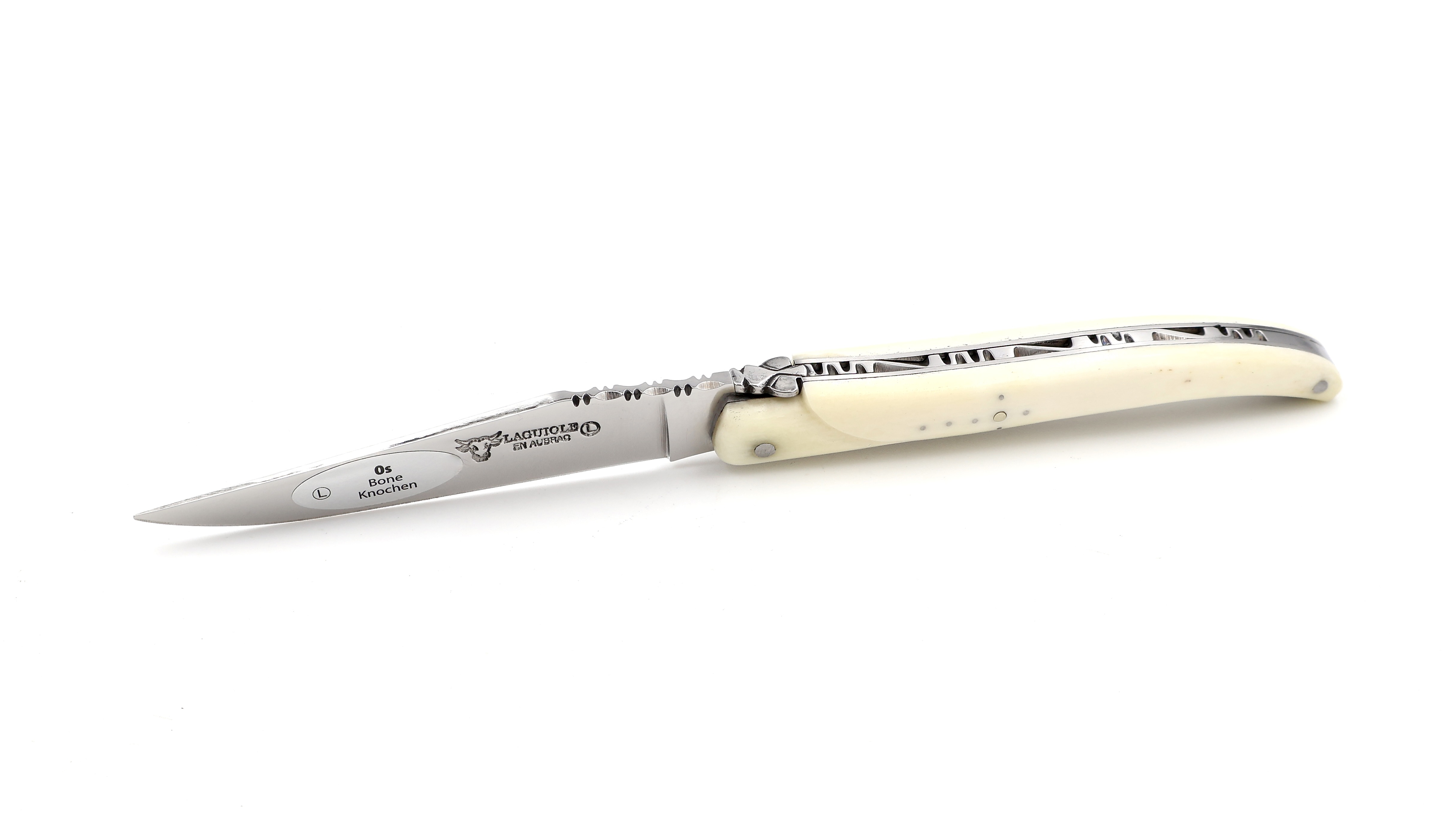 Laguiole en Aubrac Knochen massiv poliert 10 cm