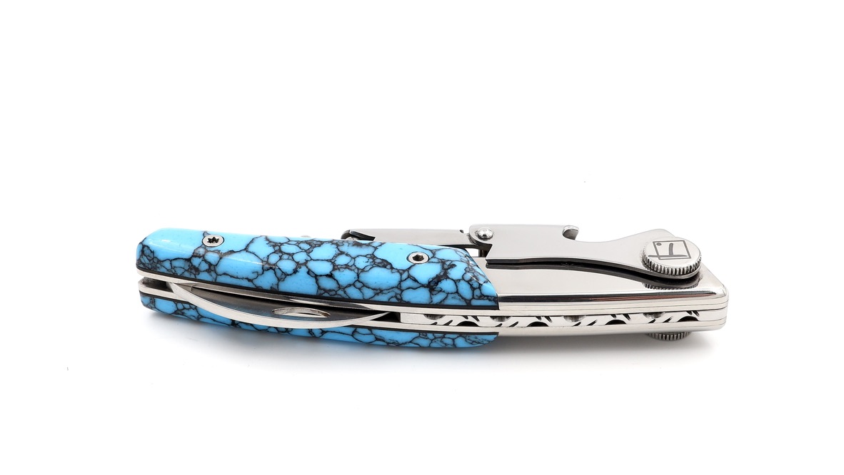 Claude DOZORME Thiers Sommeliermesser Türkisstein zweistufig