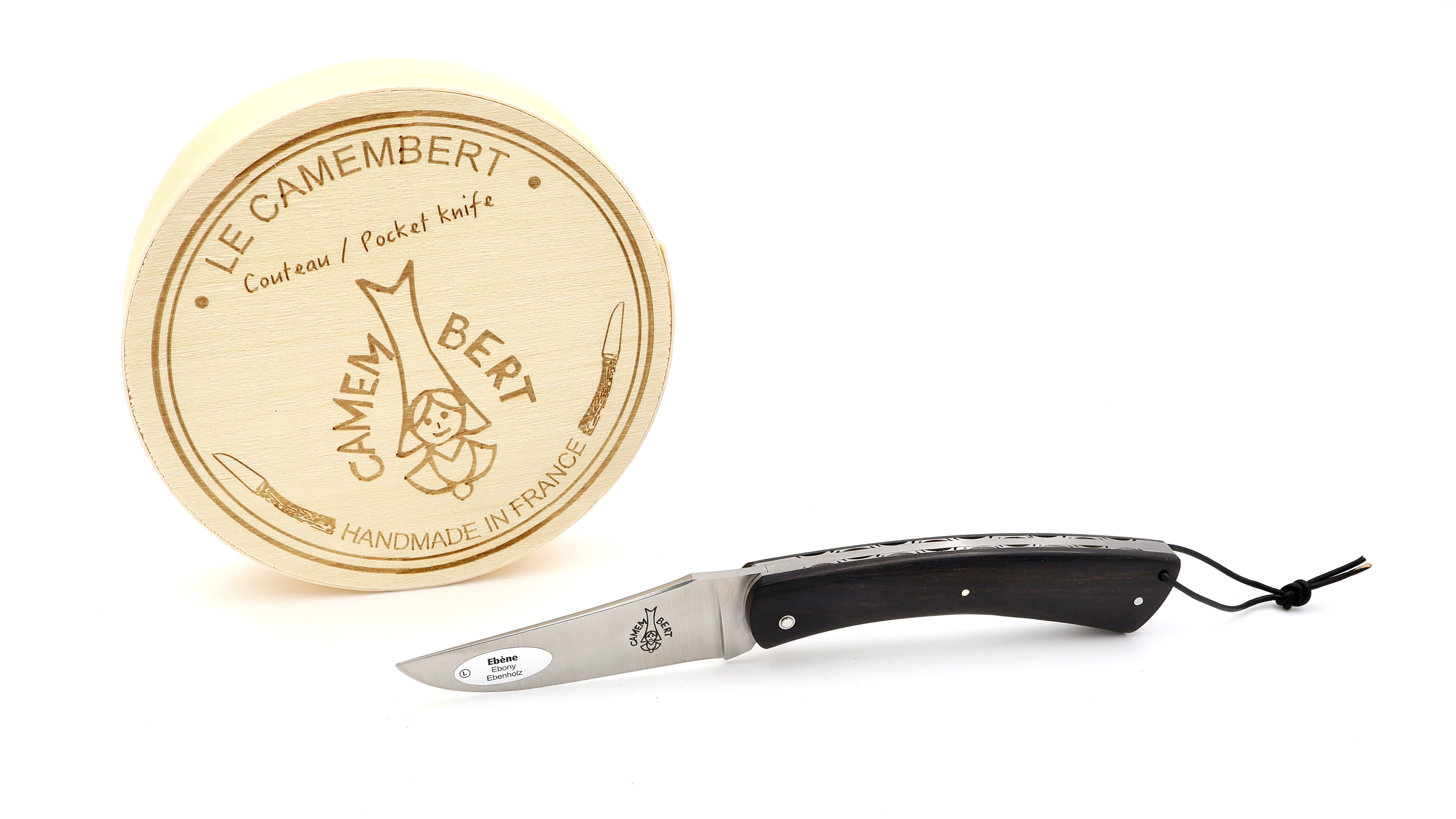 Laguiole en Aubrac Le CAMEMBERT guillochiert Ebenholz