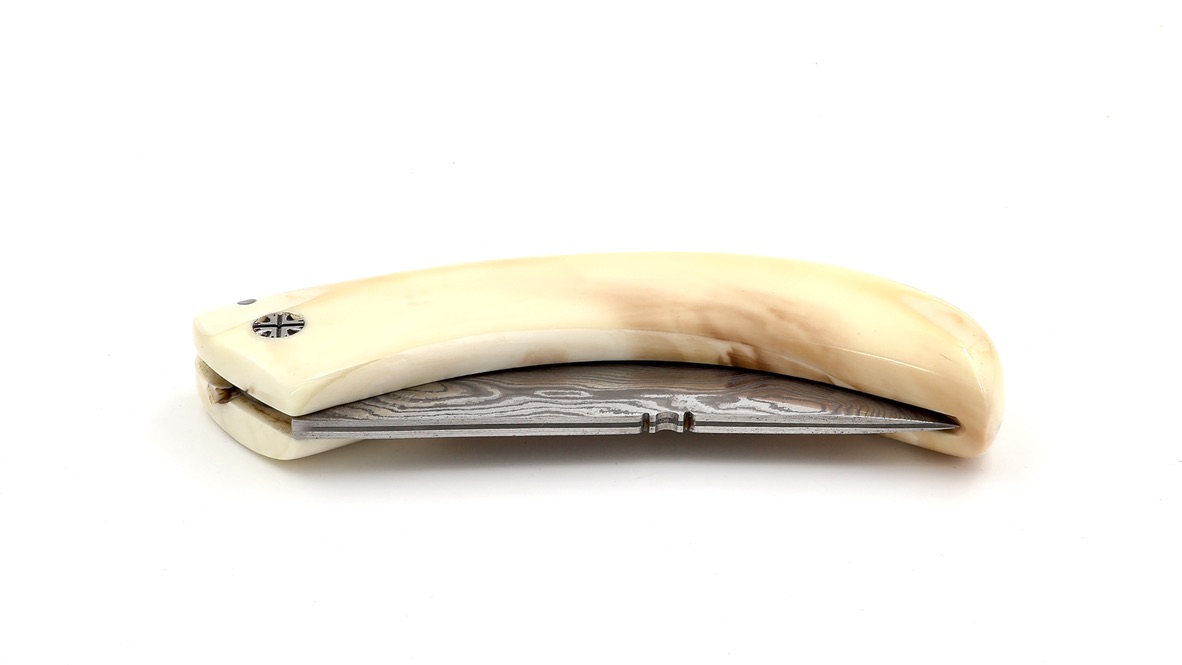 Coutellerie du Lotus Cornicciolu Wüstenwarzenschwein Elfenbein Damast