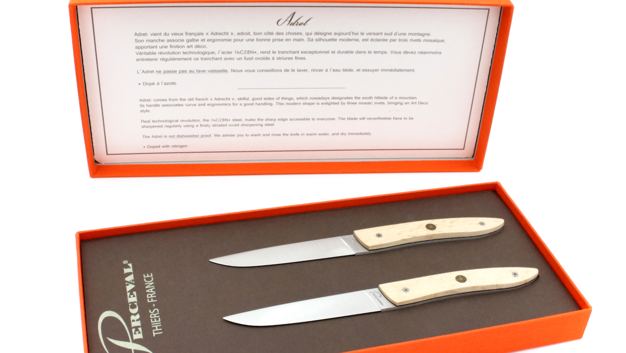 PERCEVAL Adret Steak knives Set of 2 maple