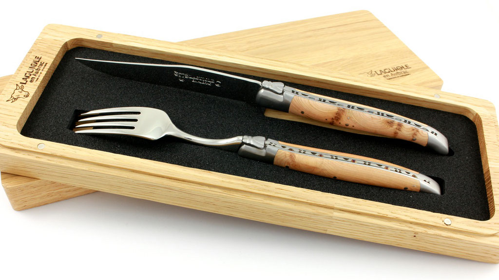 Laguiole Steakbesteckset Laguiole en Aubrac Wacholder