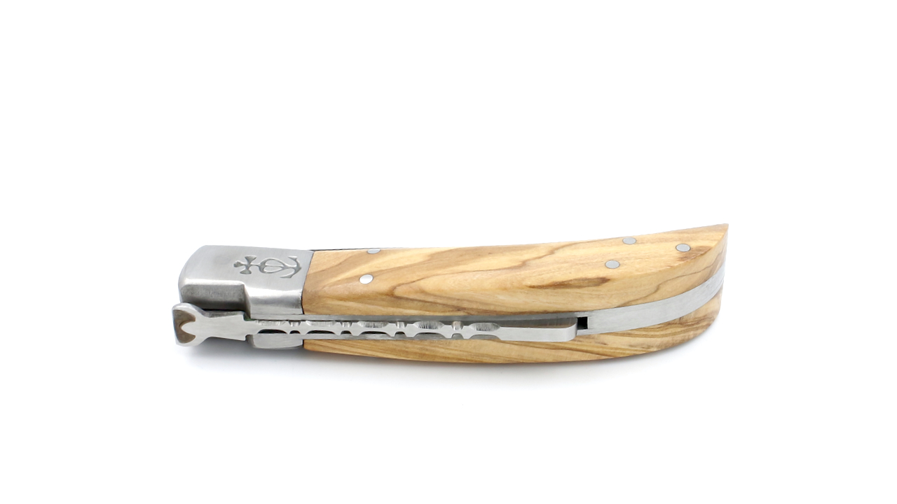 Le Camarguias knife olive wood 10 cm antik