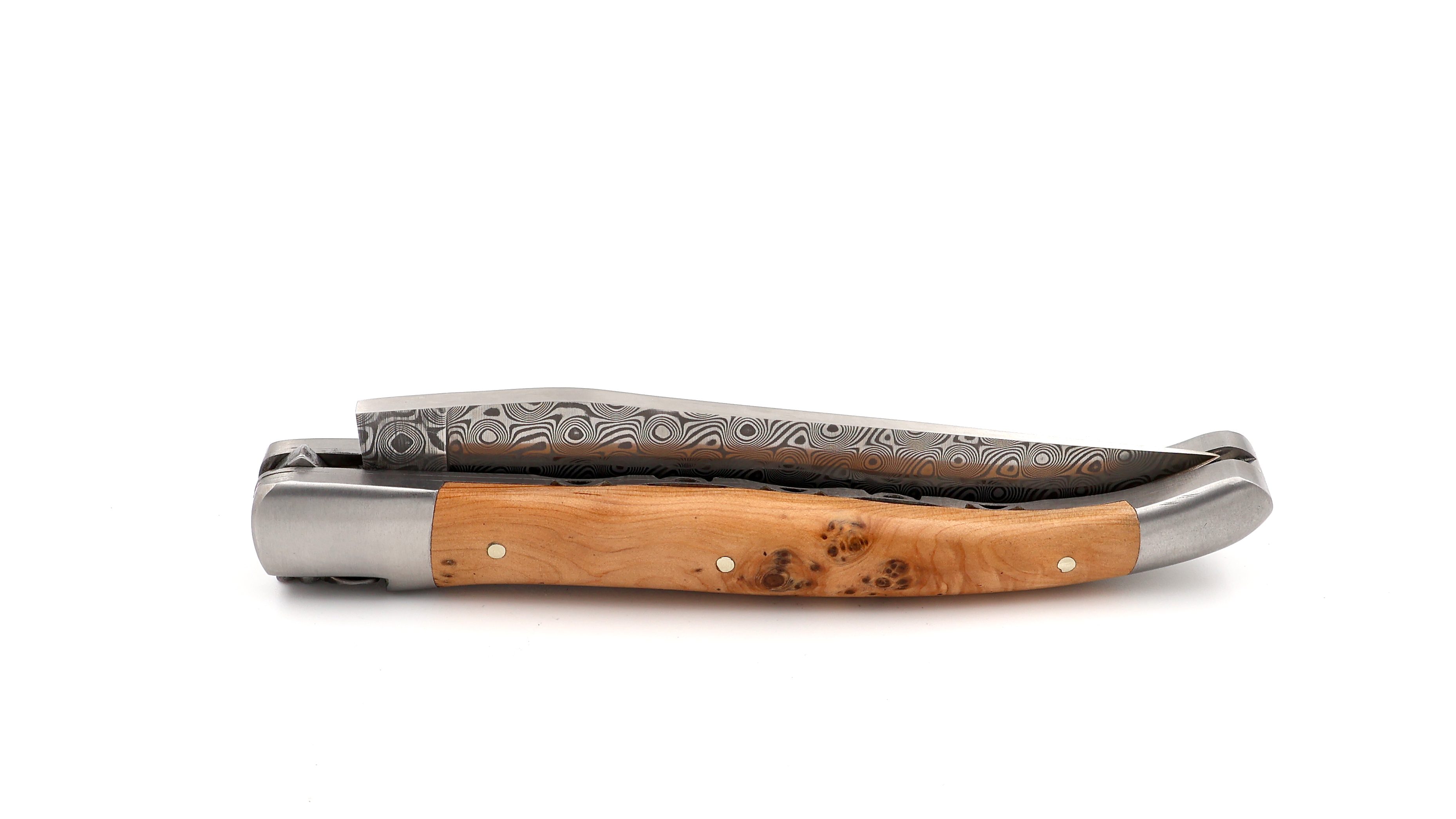 Laguiole en Aubrac DSC® Rosendamast Wacholder Doppelplatine 12 cm