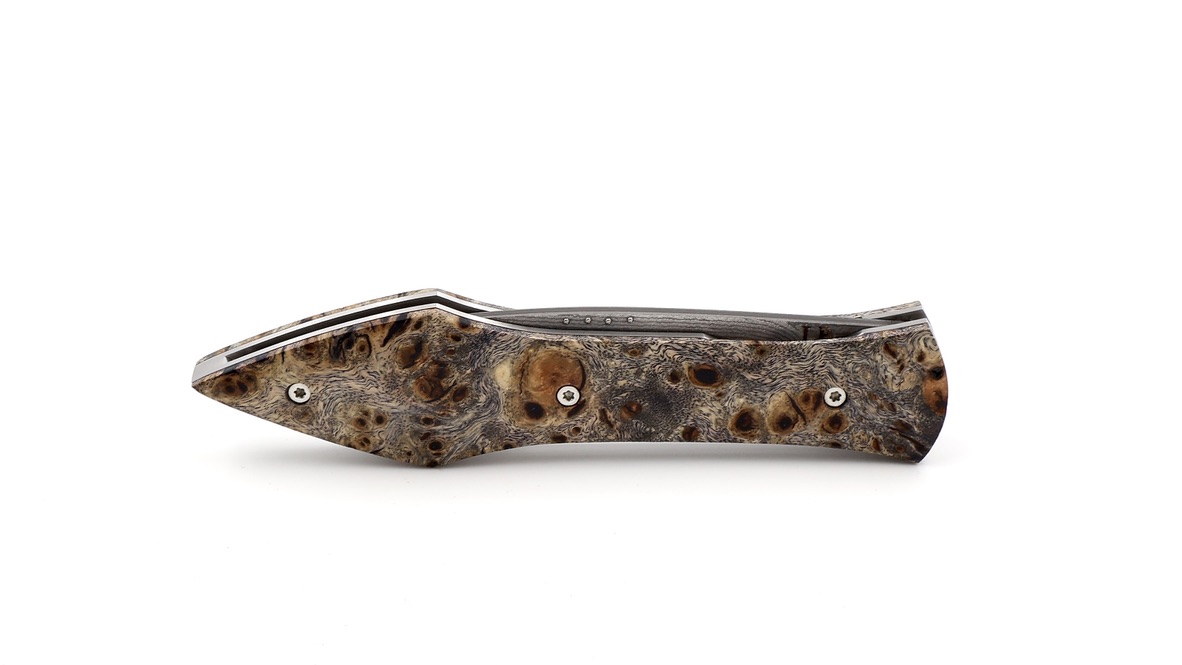 Laraud Blades L’Oegopsyde maple burlwood suminagashi VG10 damascus