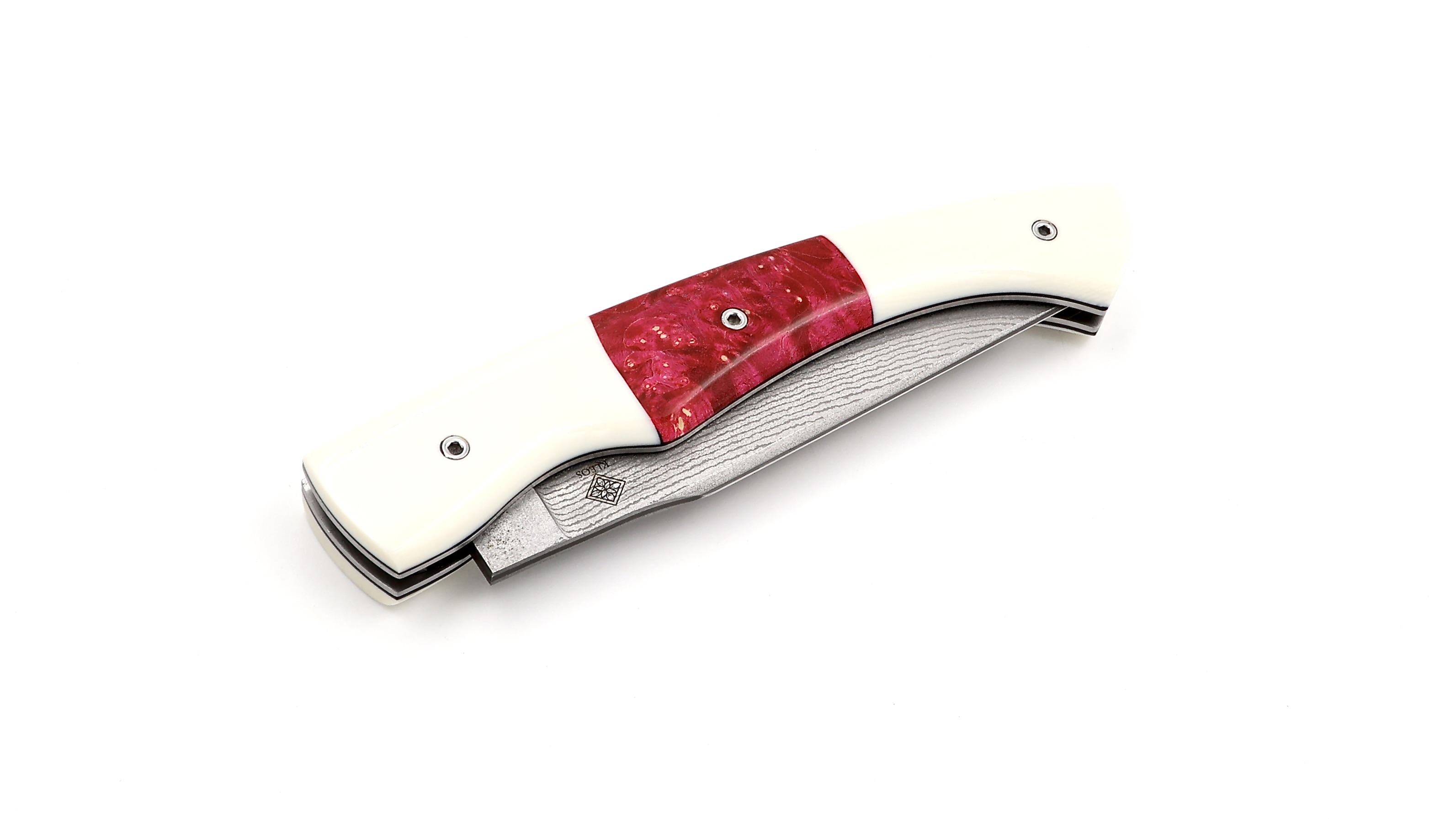 KLEOS Taschenmesser LYKOS Elforyn & Pappel VG 10 Damastklinge 