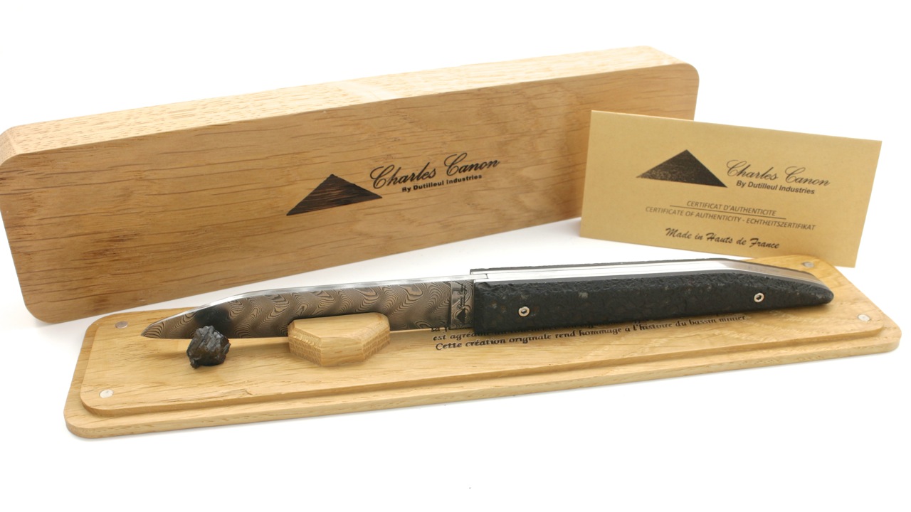 Terril-DA Charles Canon Le TERRIL Damastklinge Griff Rohkohle brut