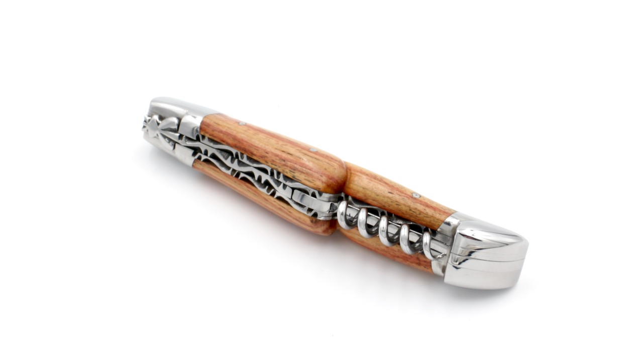 Durand-DP-Kork-Rosenholz-1 Honoré Durand Laguiole Doppelplatine Rosenholz Korkenzieher 12 cm