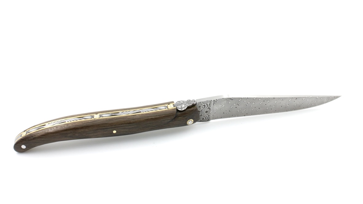Laguiole en Aubrac Modell ECLIPSE DSC® Rosendamast Mooreiche 12 cm  Laguiole en Aubrac Modell ECLIPSE DSC® Rosendamast Mooreiche 12 cm