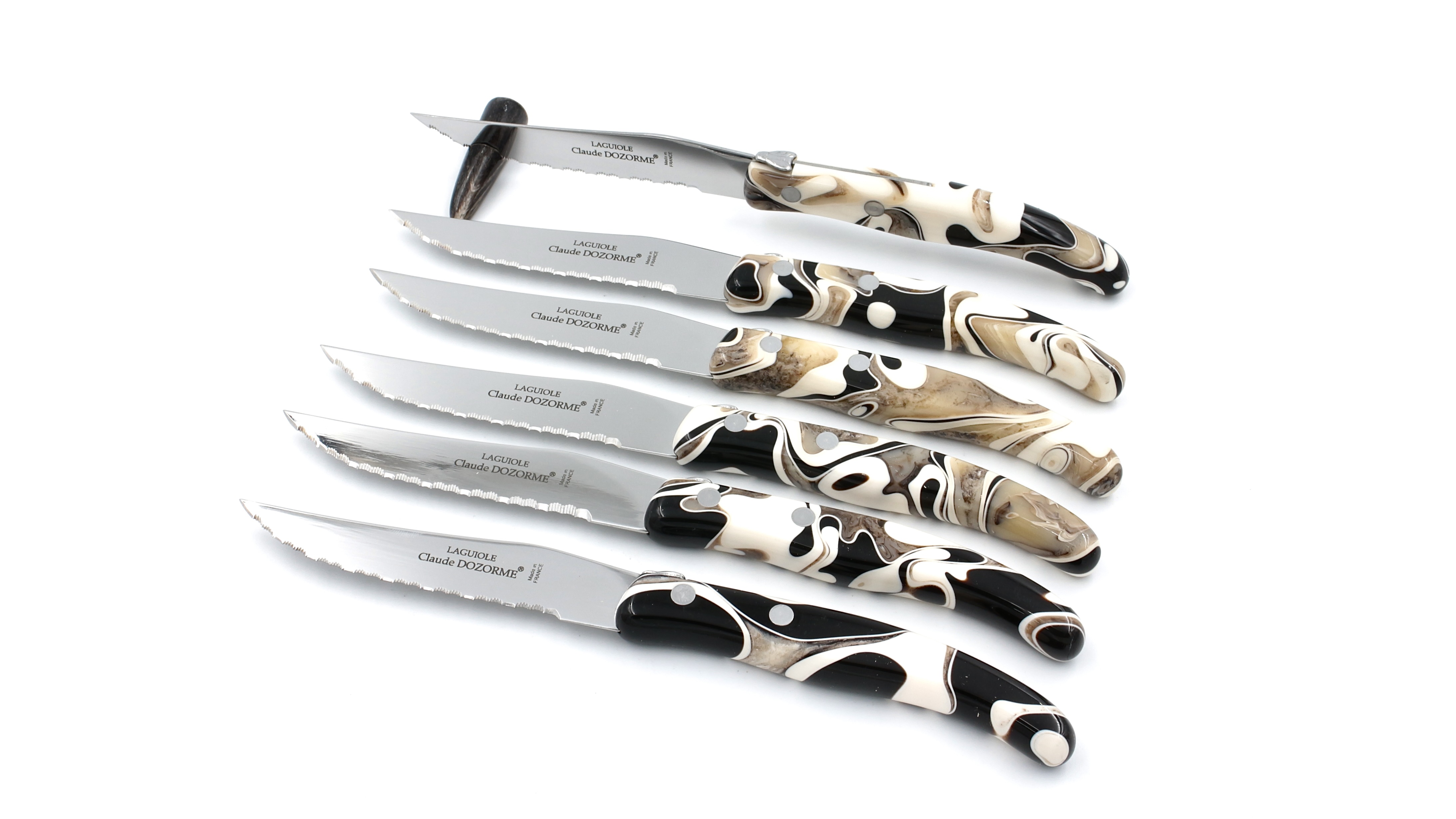 Claude DOZORME BERLINGOT Laguiole Steakmesser Set 6-tlg. 