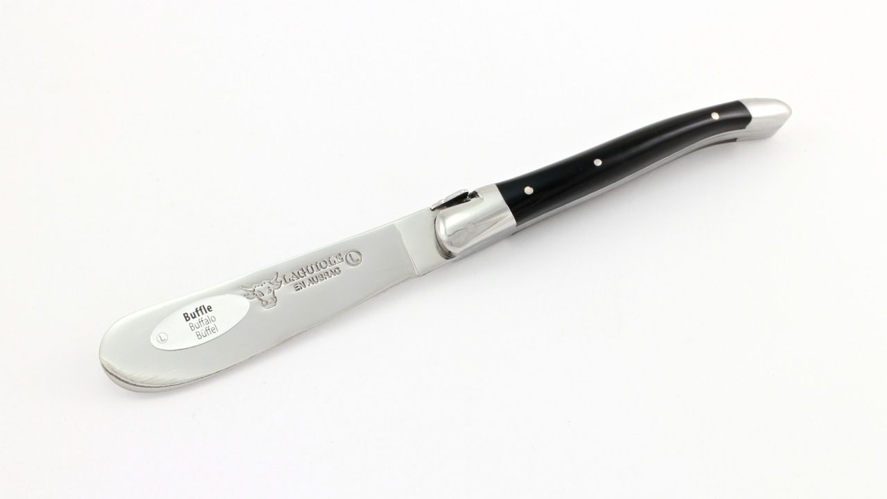 Laguiole en Aubrac Laguiole butter knife black horntip