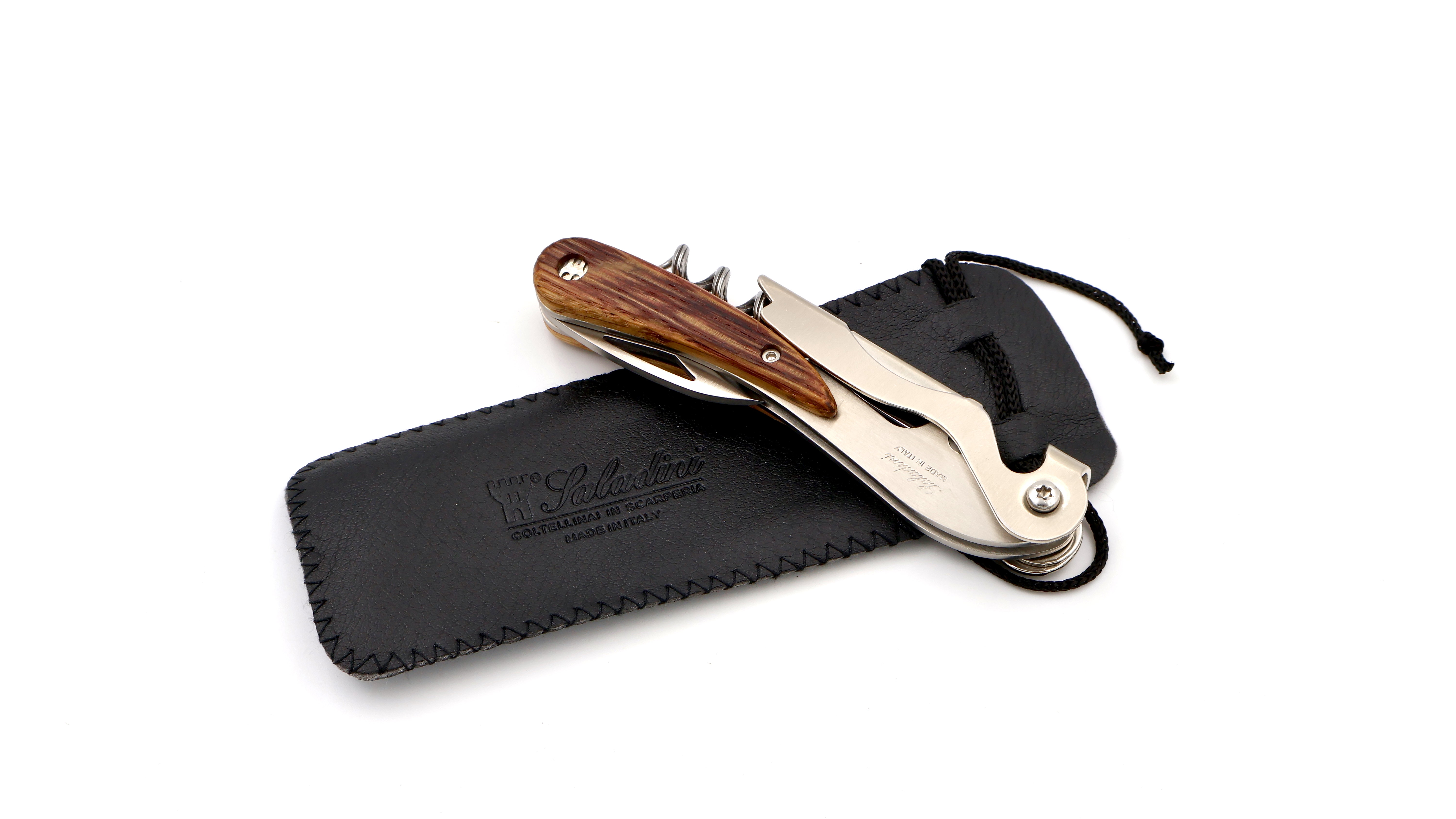 Saladini two stage sommelier knife barrel oak