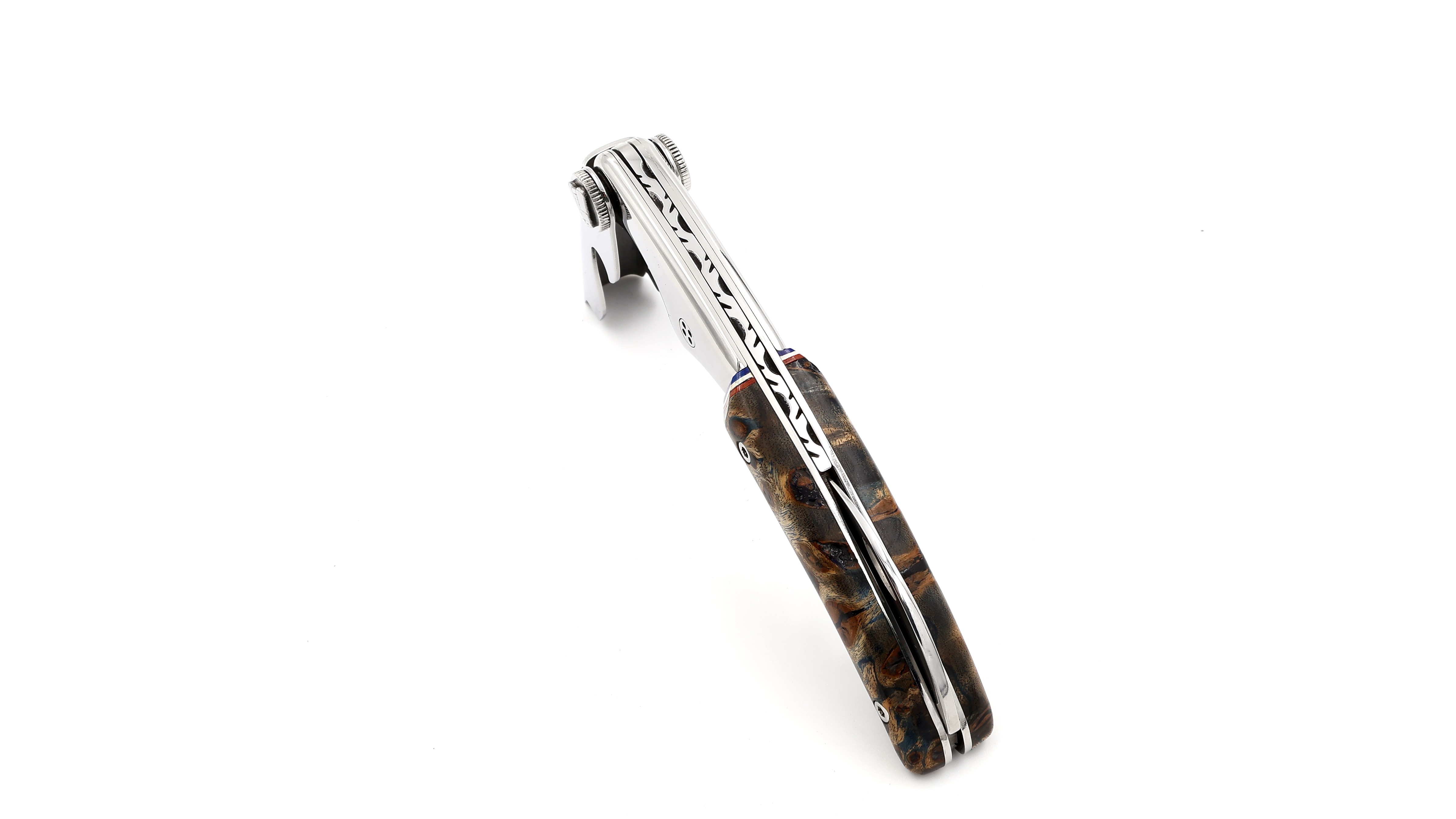 Claude DOZORME CLOS Laguiole sommelier knife poplar burlwood