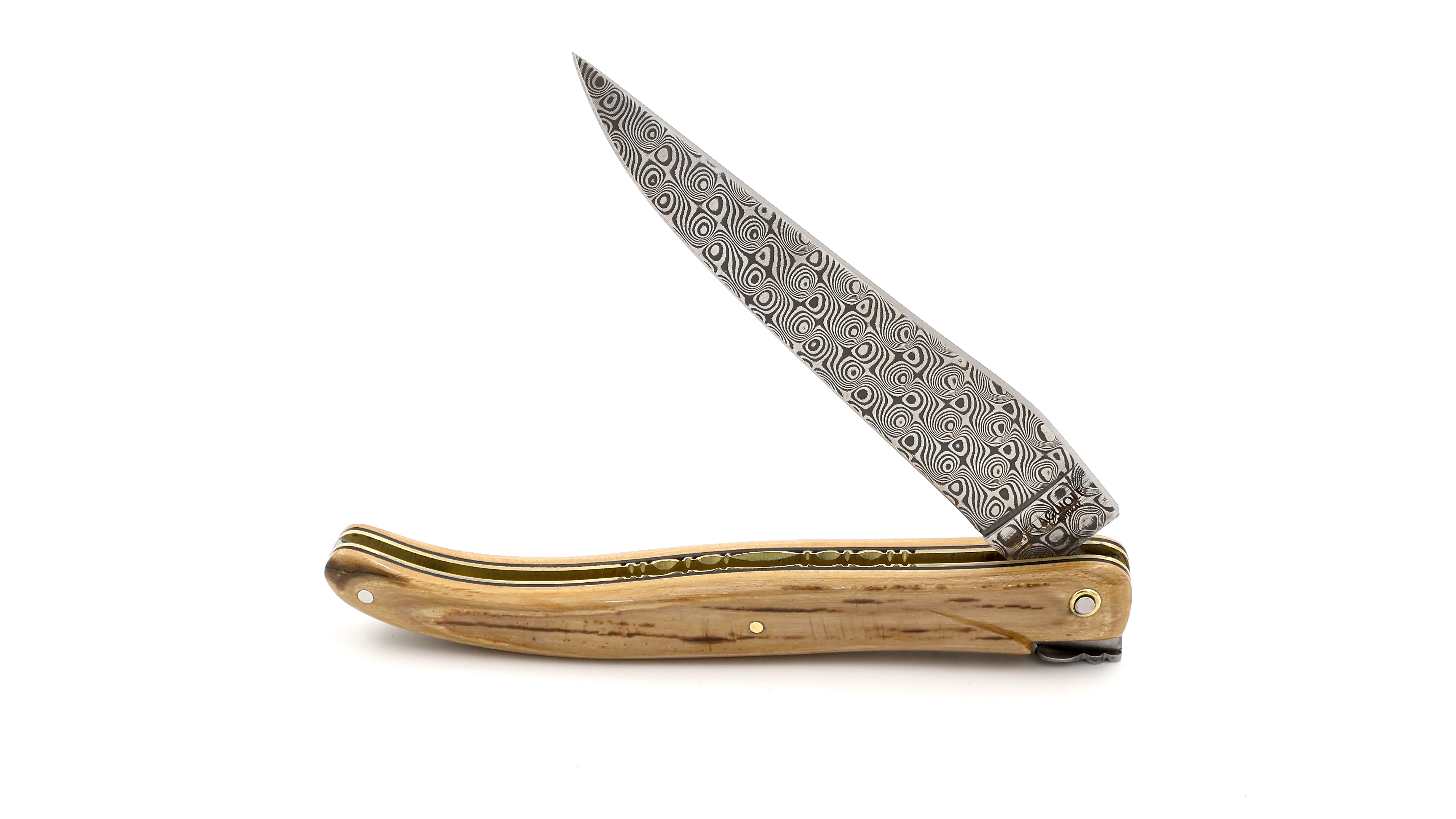Laguiole en Aubrac Modell ECLIPSE DSC® Rosendamast Mammutelfenbein 12 cm