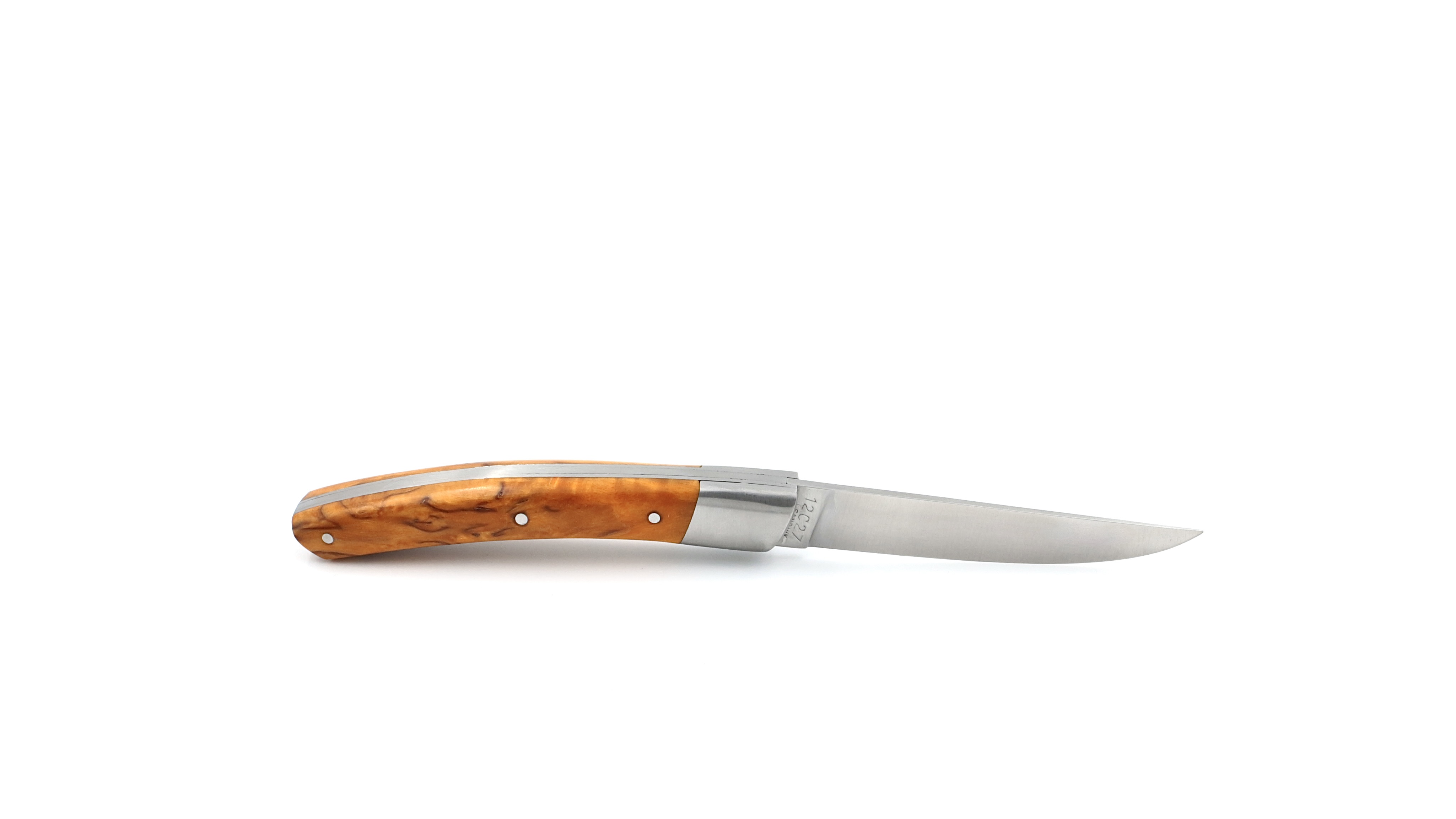 AU SABOT Le Thiers Messer 10 cm Maserbirke orange