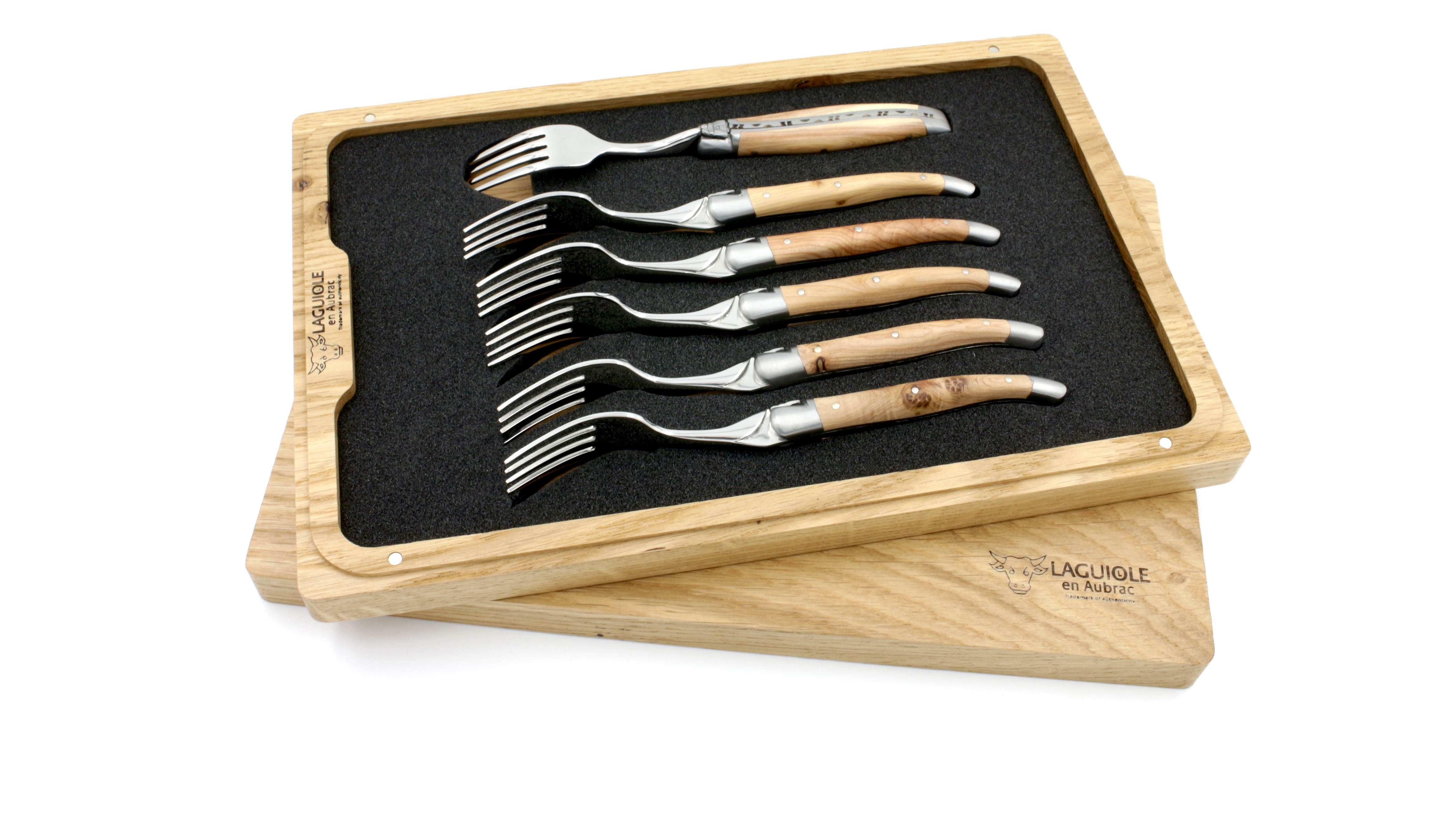 Laguiole en Aubrac Wacholder Dessertgabel Set 6-tlg.