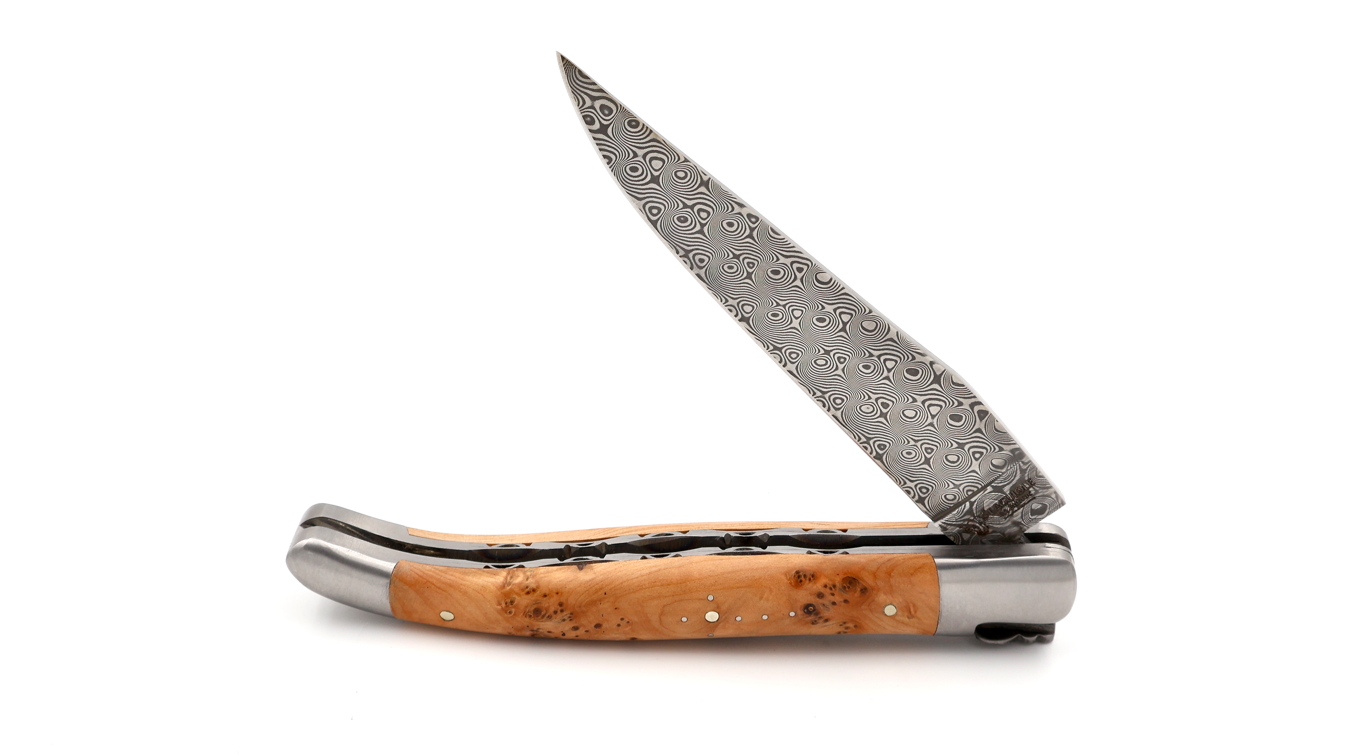 Laguiole en Aubrac DSC® Rosendamast Wacholder Doppelplatine 12 cm