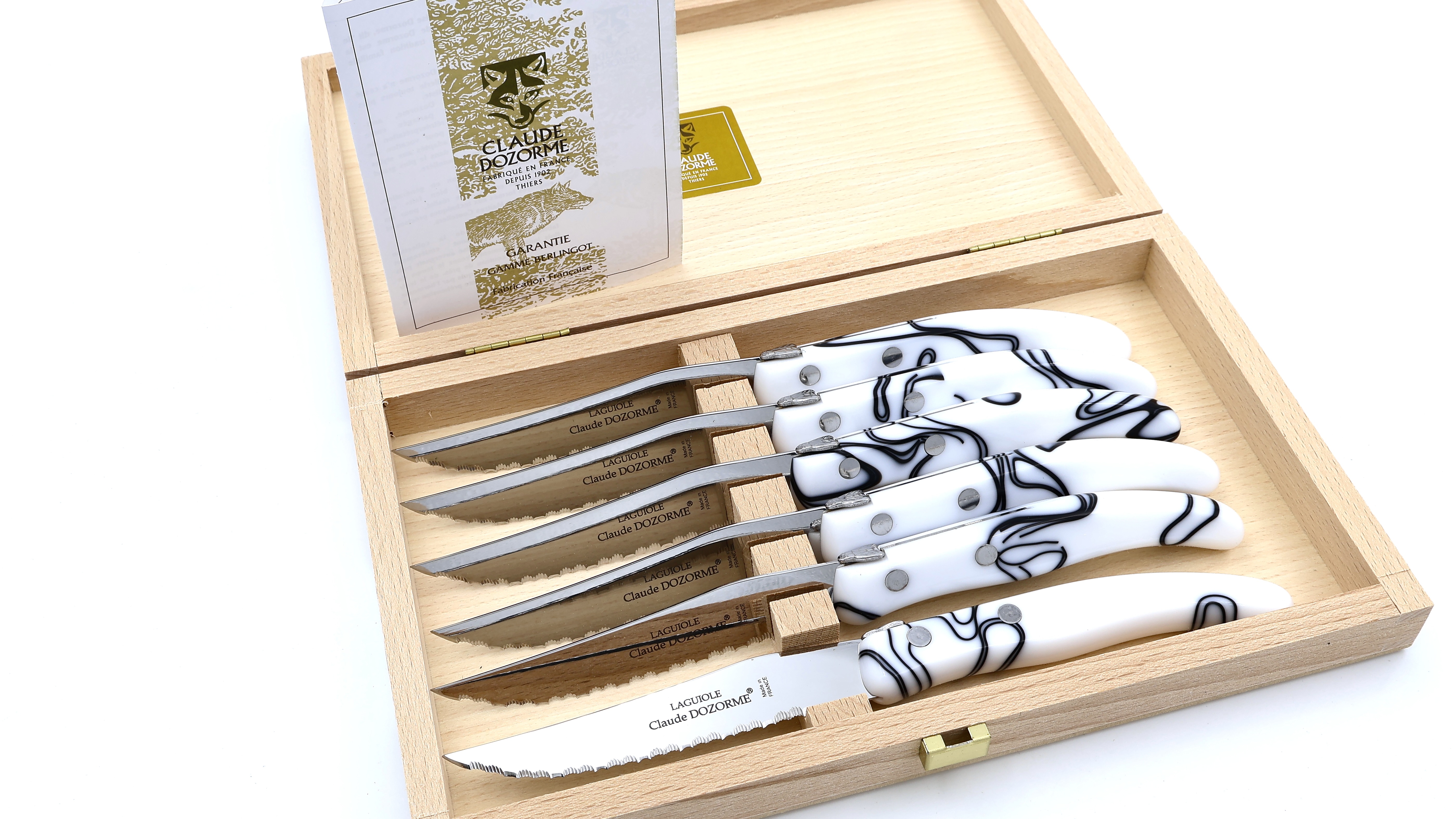 Claude DOZORME BERLINGOT Laguiole Steakmesser Set 6-tlg. 