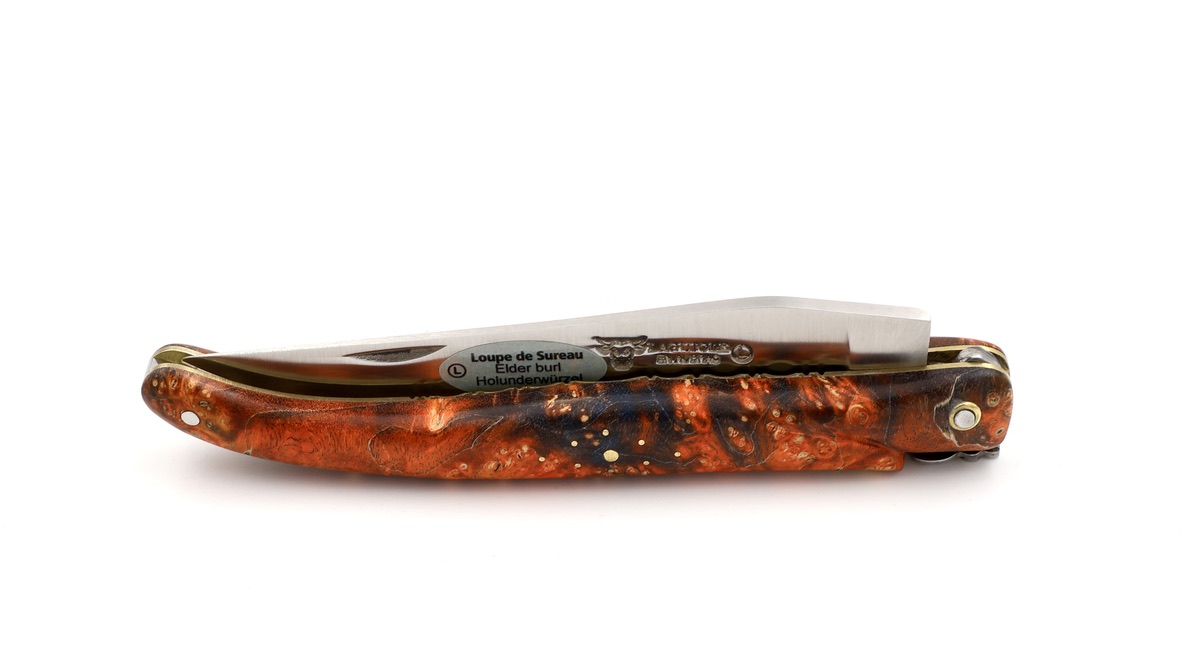 Laguiole en Aubrac laguiole knife unique piece - ECLIPSE elder burlwood 12 cm