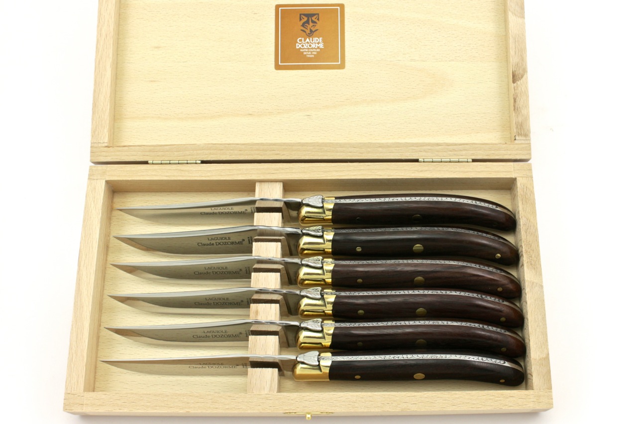 Claude DOZORME Laguiole steak knives set of 6 vallerina