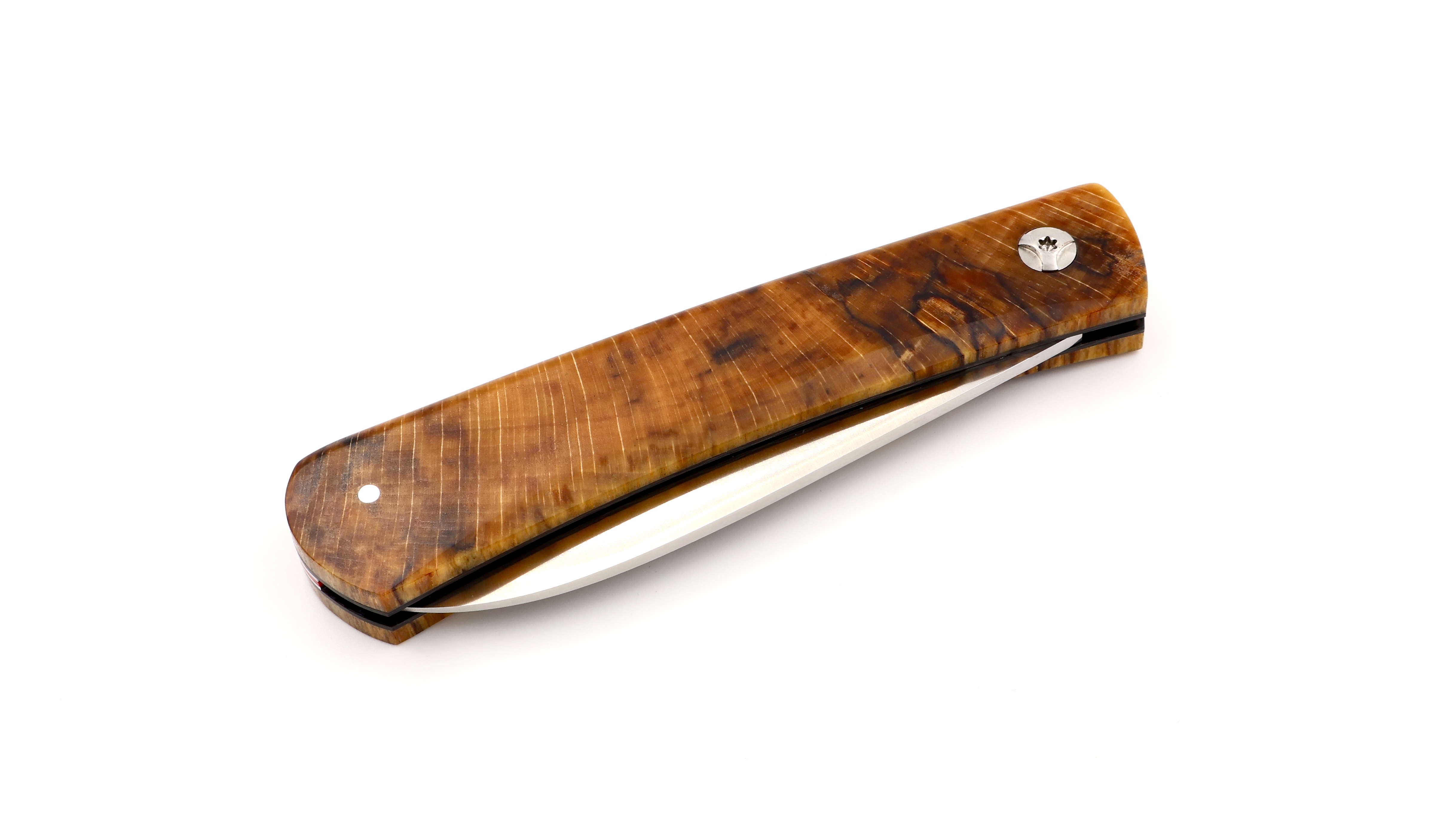Roland LANNIER Spring Heeled Jack Taschenmesser gestockte Buche