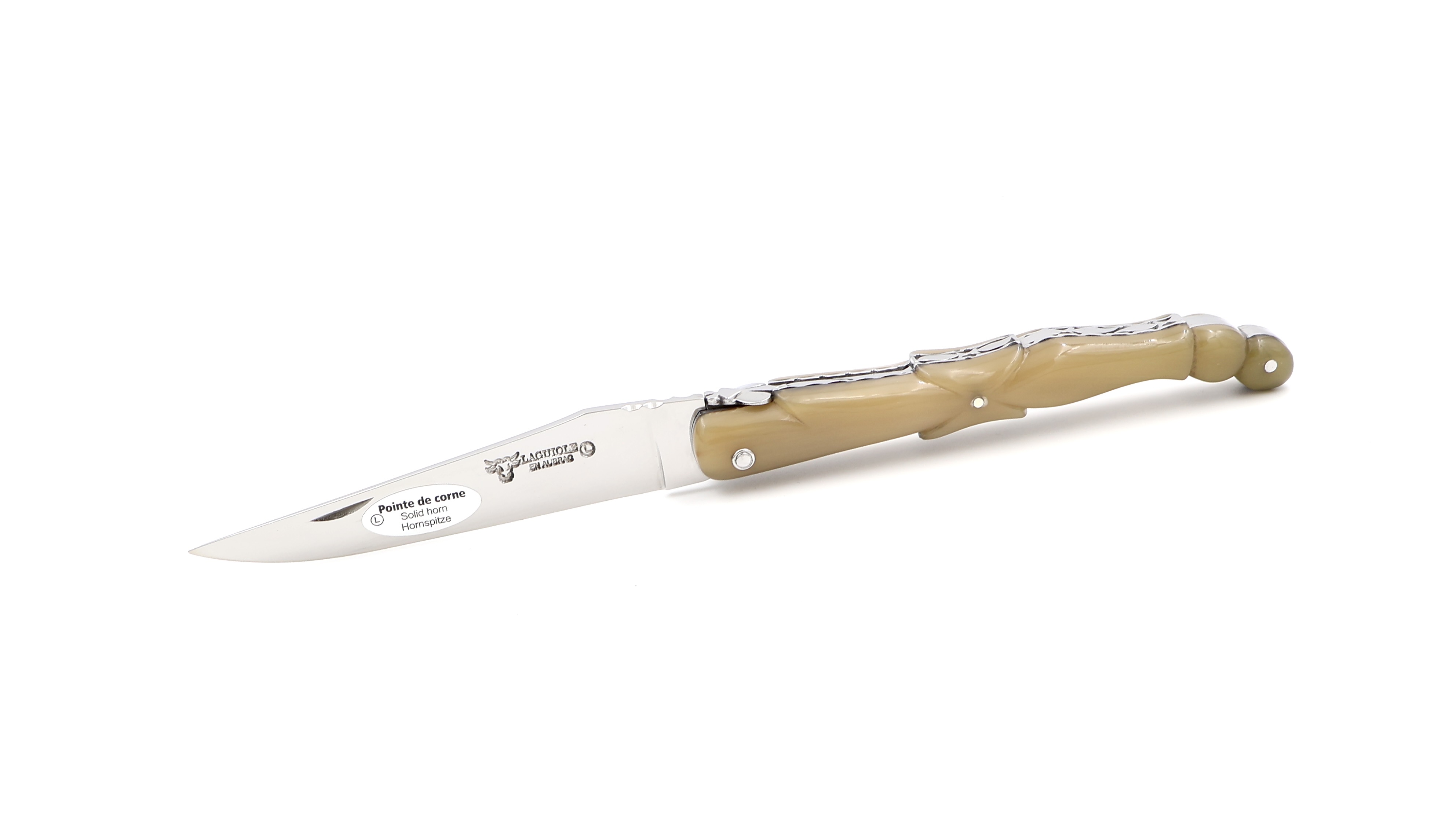 Laguiole en Aubrac Taubenflügel guillochiert Hornspitze 12 cm
