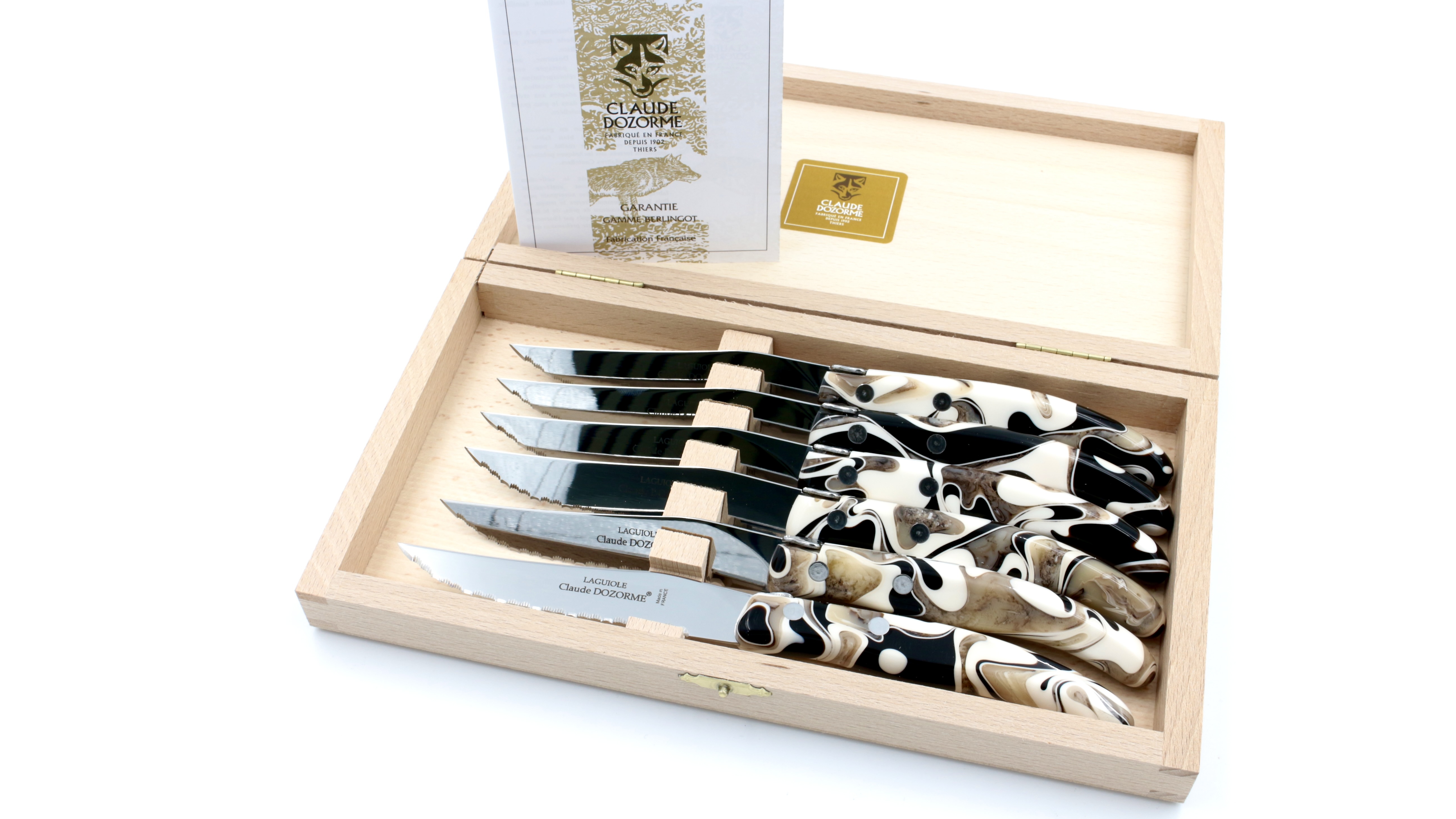 Claude DOZORME BERLINGOT Laguiole Steakmesser Set 6-tlg. 