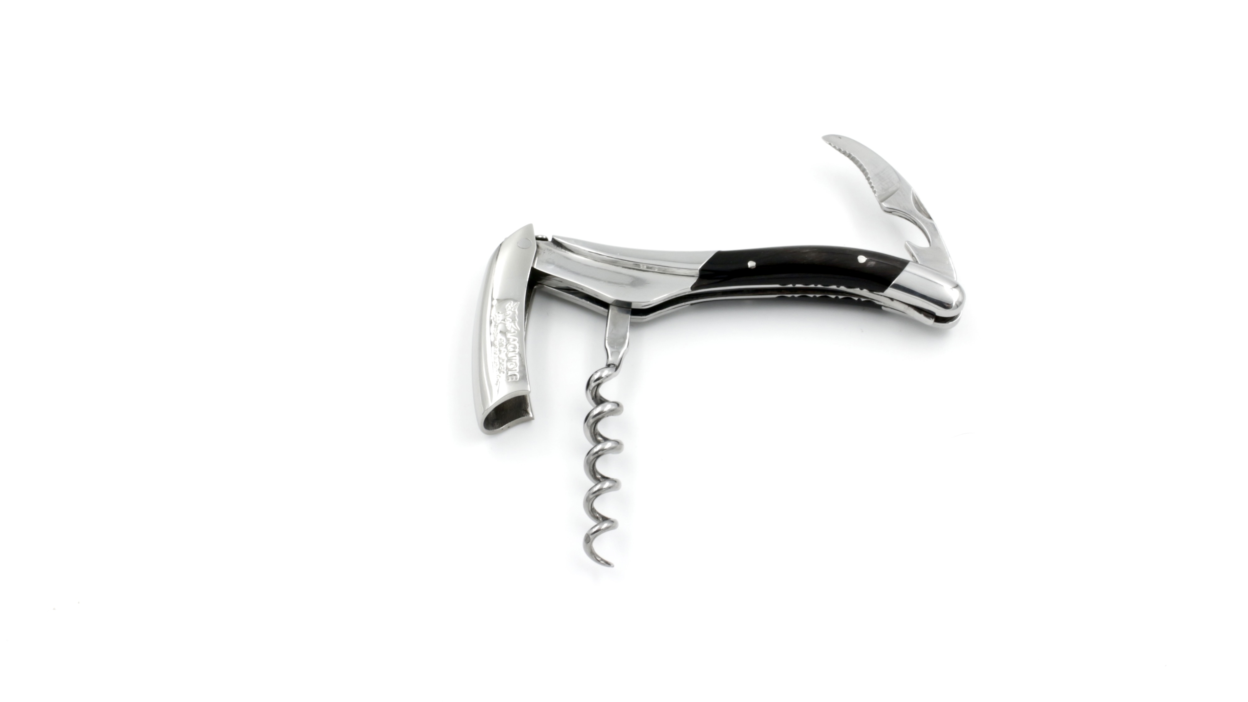 DC2896D0-11E2-4EFD-8165-E11ACF063D02_1_201_a Laguiole en Aubrac Sommeliermesser guillochierte Platine Büffelhorn