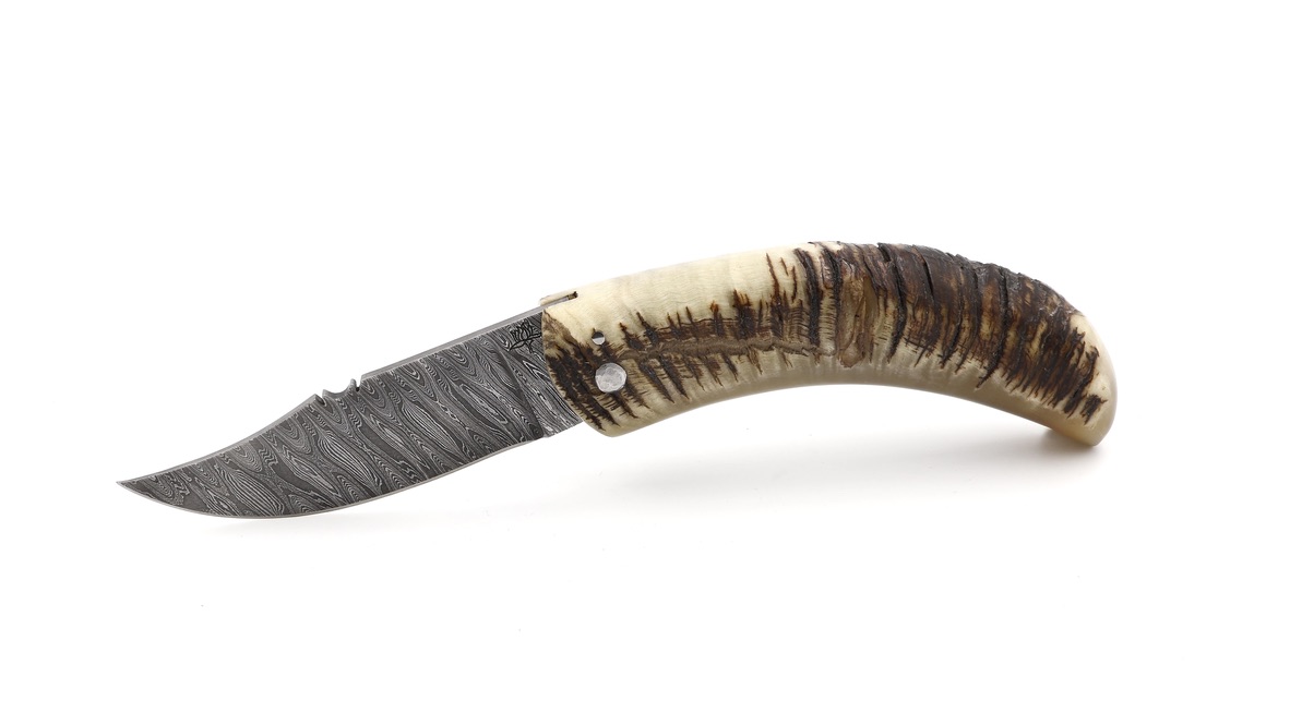 Coutellerie du Lotus Cornicciolu Widderhorn twisted Damast