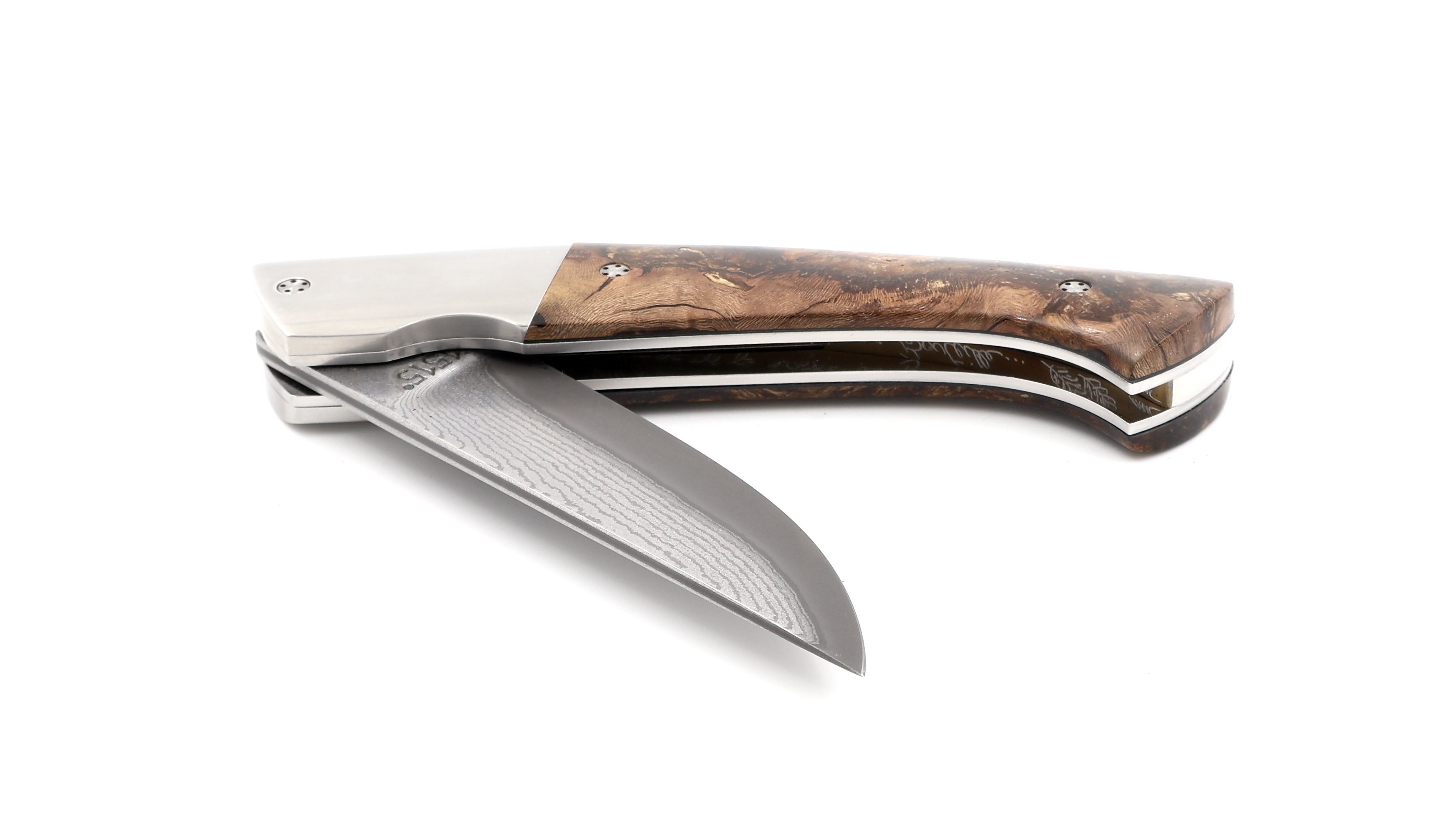 MANU LAPLACE 1515 Weinstock Suminagashi VG10 Damastklinge