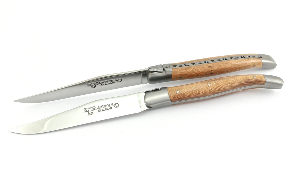 Laguiole en Aubrac Platane Laguiole Steakmesser Set