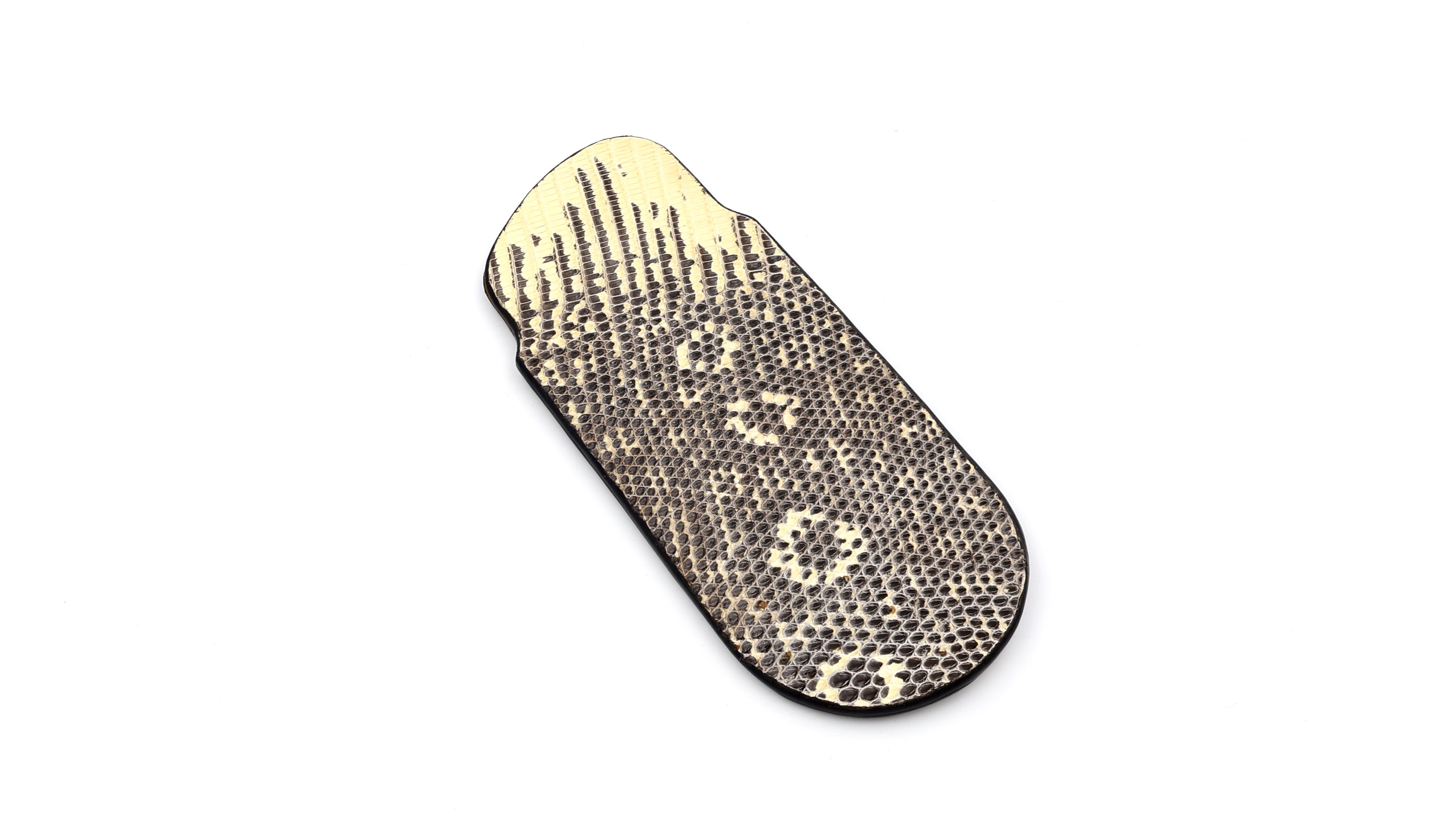 Atelier N°7 Stecketui Echsenleder beige braun 14,5 cm      