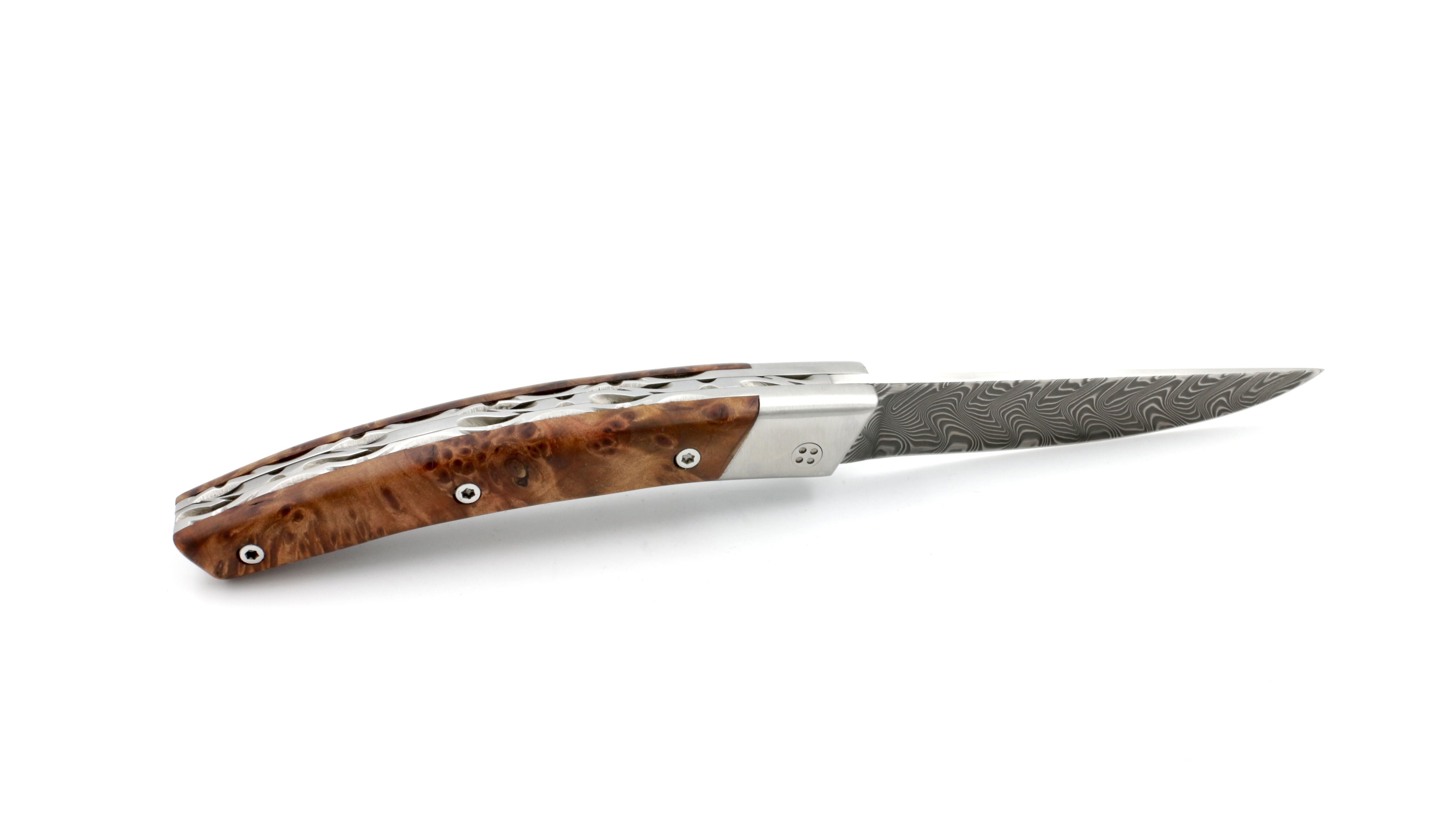 Claude DOZORME Thiers RLT thuya burl damascus blade 