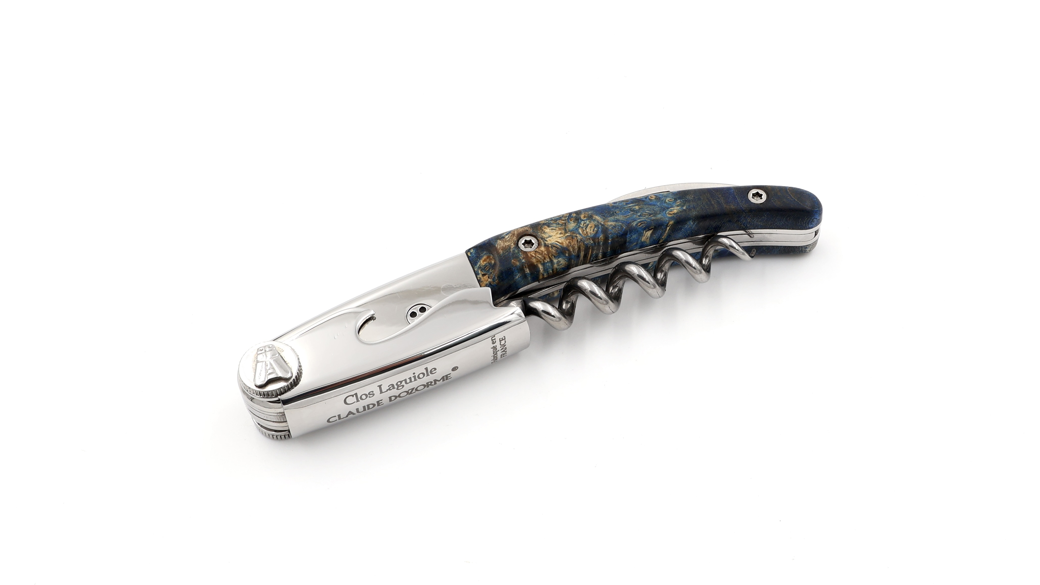 Claude DOZORME CLOS Laguiole sommelier knife maple burlwood