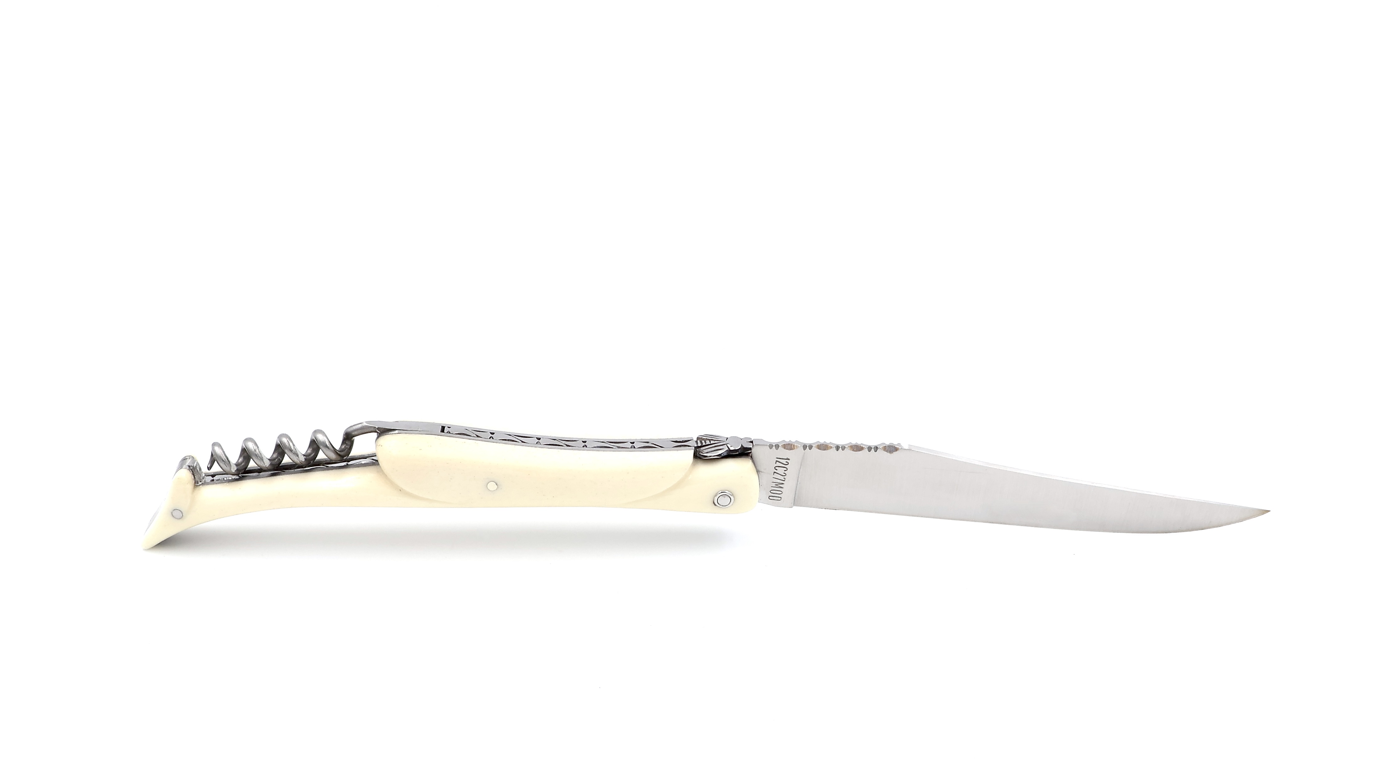 Laguiole en Aubrac 14 cm Knochen mit Korkenzieher 14 cm Laguiole en Aubrac 14 cm Knochen mit Korkenzieher 14 cm