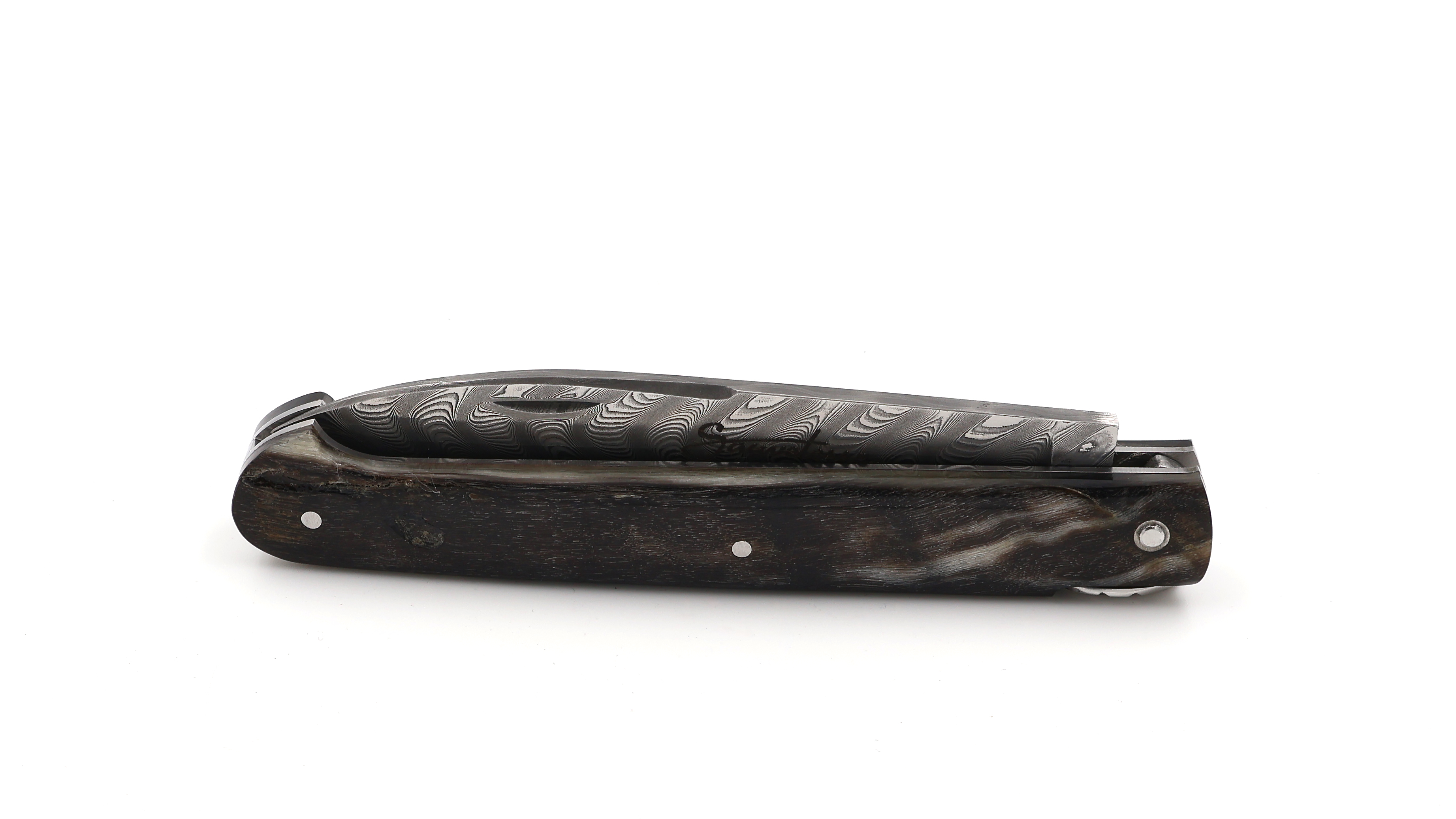 Sauveterre Messer Damast Widder massiv guillochiert 11 cm