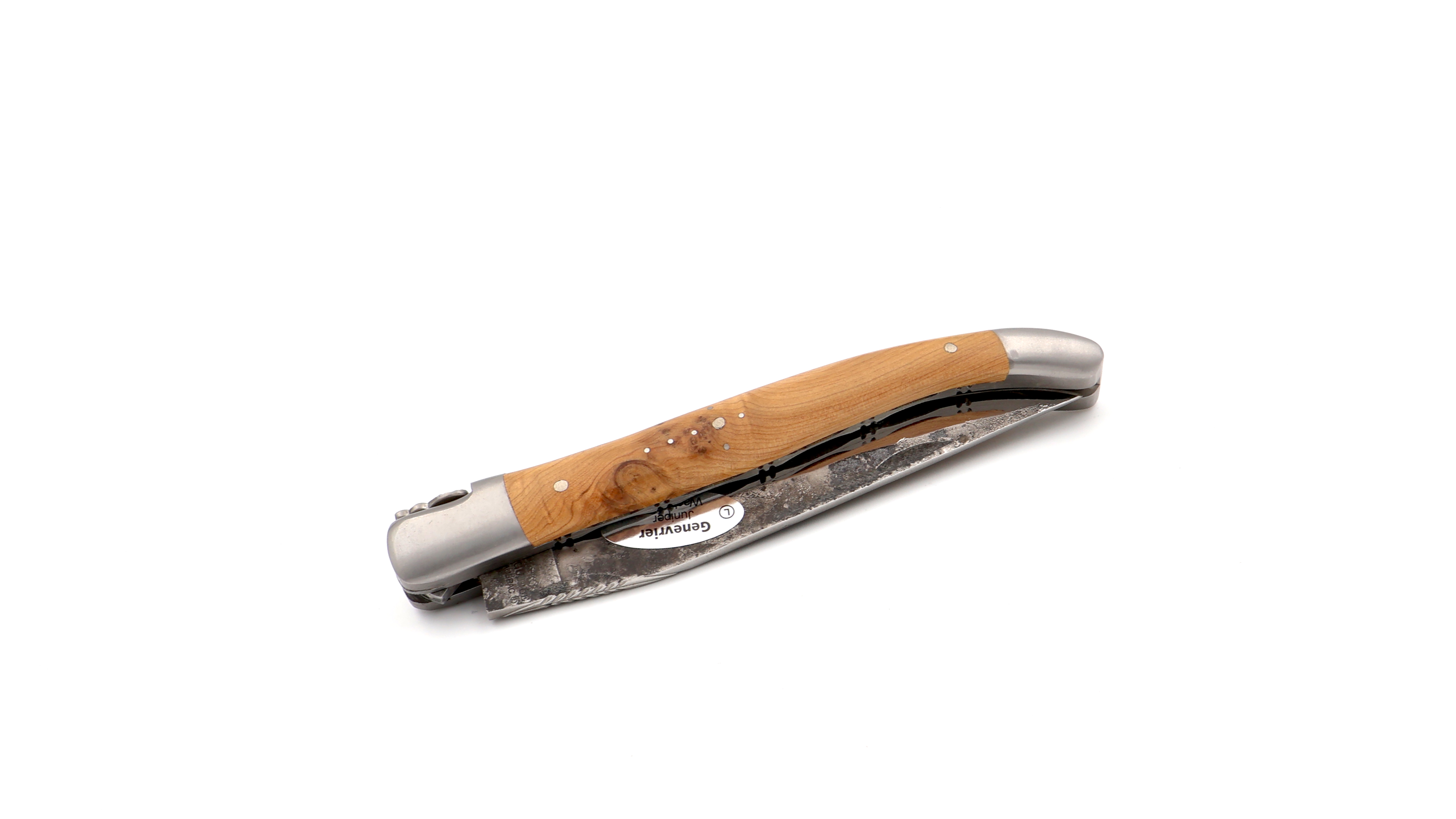 Laguiole en Aubrac Brut de Forge Wacholder Doppelplatine 12 cm