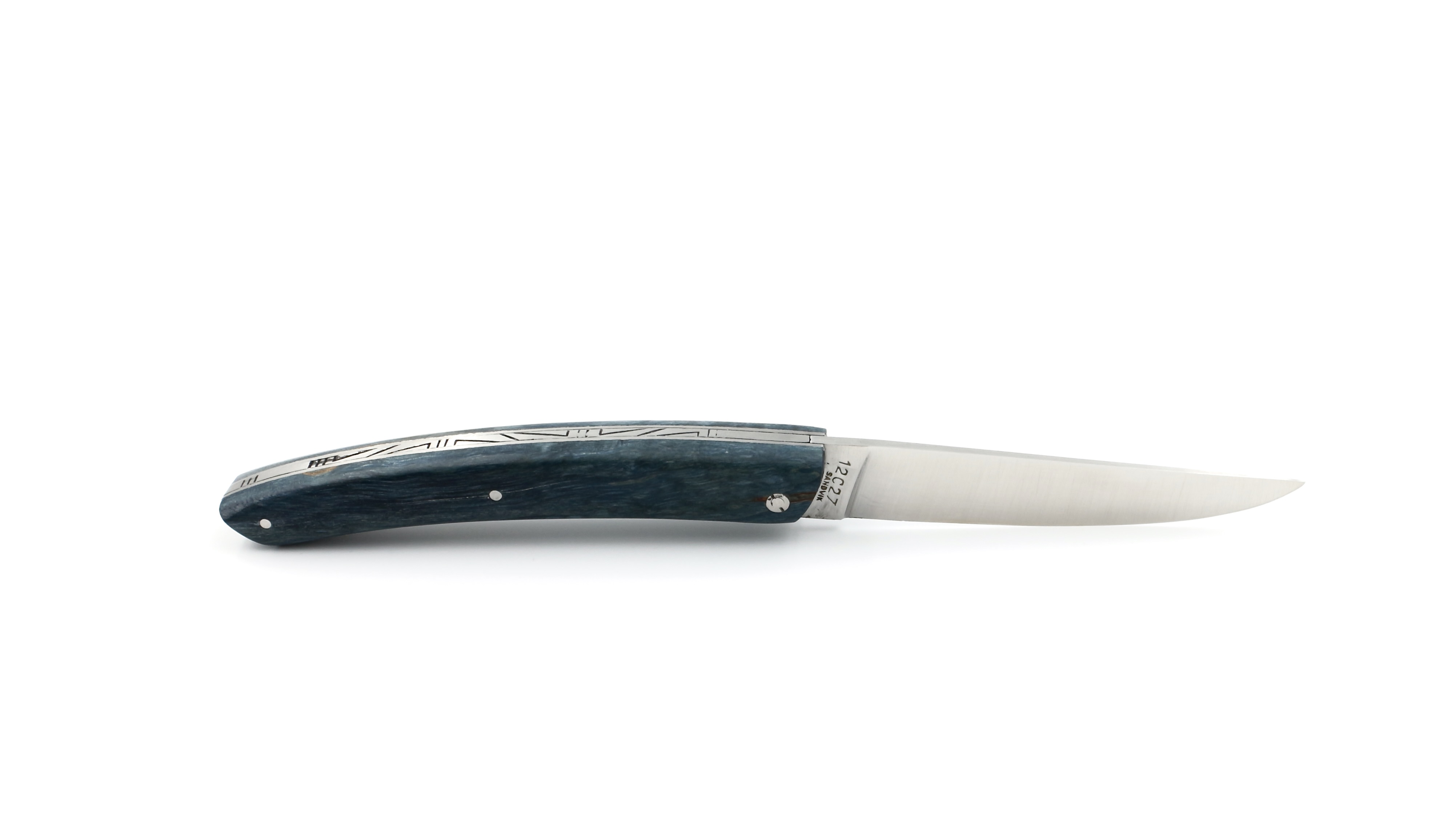 AU SABOT Le Thiers Messer 12 cm Maserbirke blau AU SABOT Le Thiers Messer 12 cm Maserbirke blau