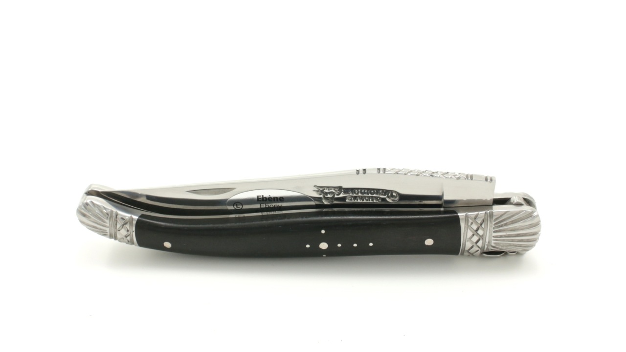 Laguiole en Aubrac bolsters Saint Jaques Ebony 12 cm