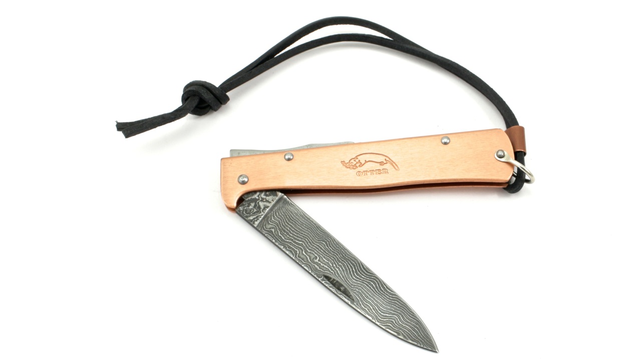MEDKU-3 OTTER MERCATOR Messer groß Kupfer Damastklinge